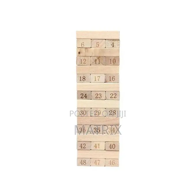 Wooden Building Blocks Jenga Tower Toy Board Team Game Children Family