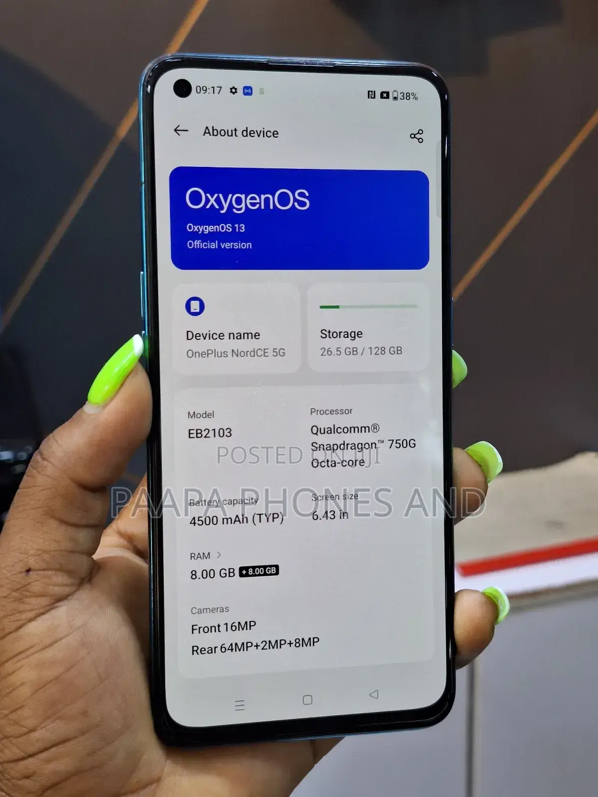 OnePlus Nord CE 5G 128 GB Blue