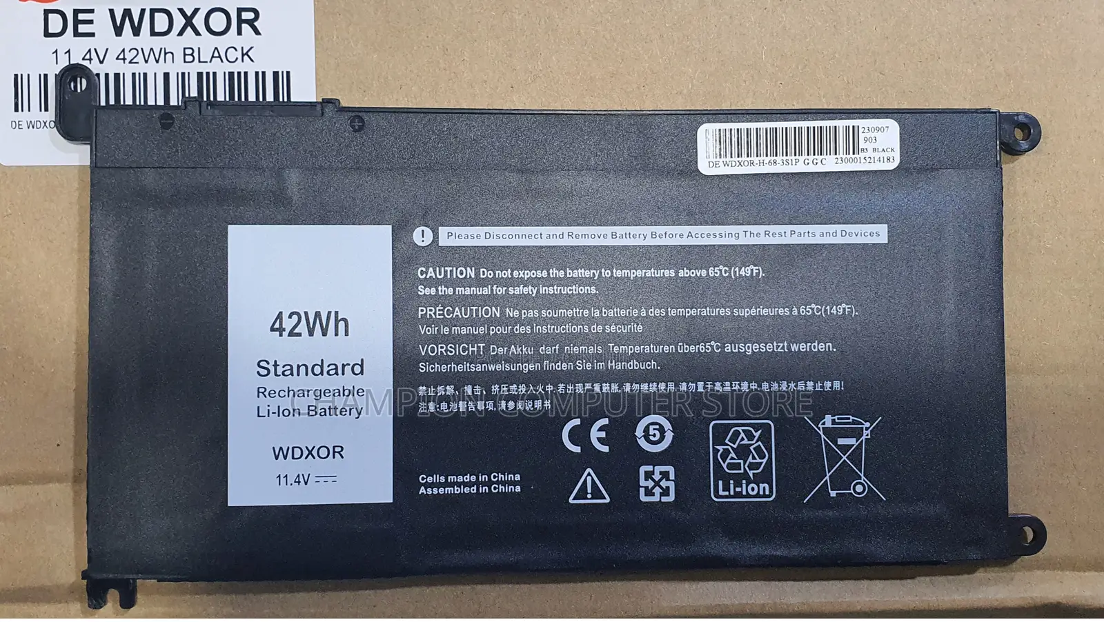 Dell Wdx0r for Inspiron 15 5565/7/8 5570/8 7560/70/69/79 13 7368/78/75