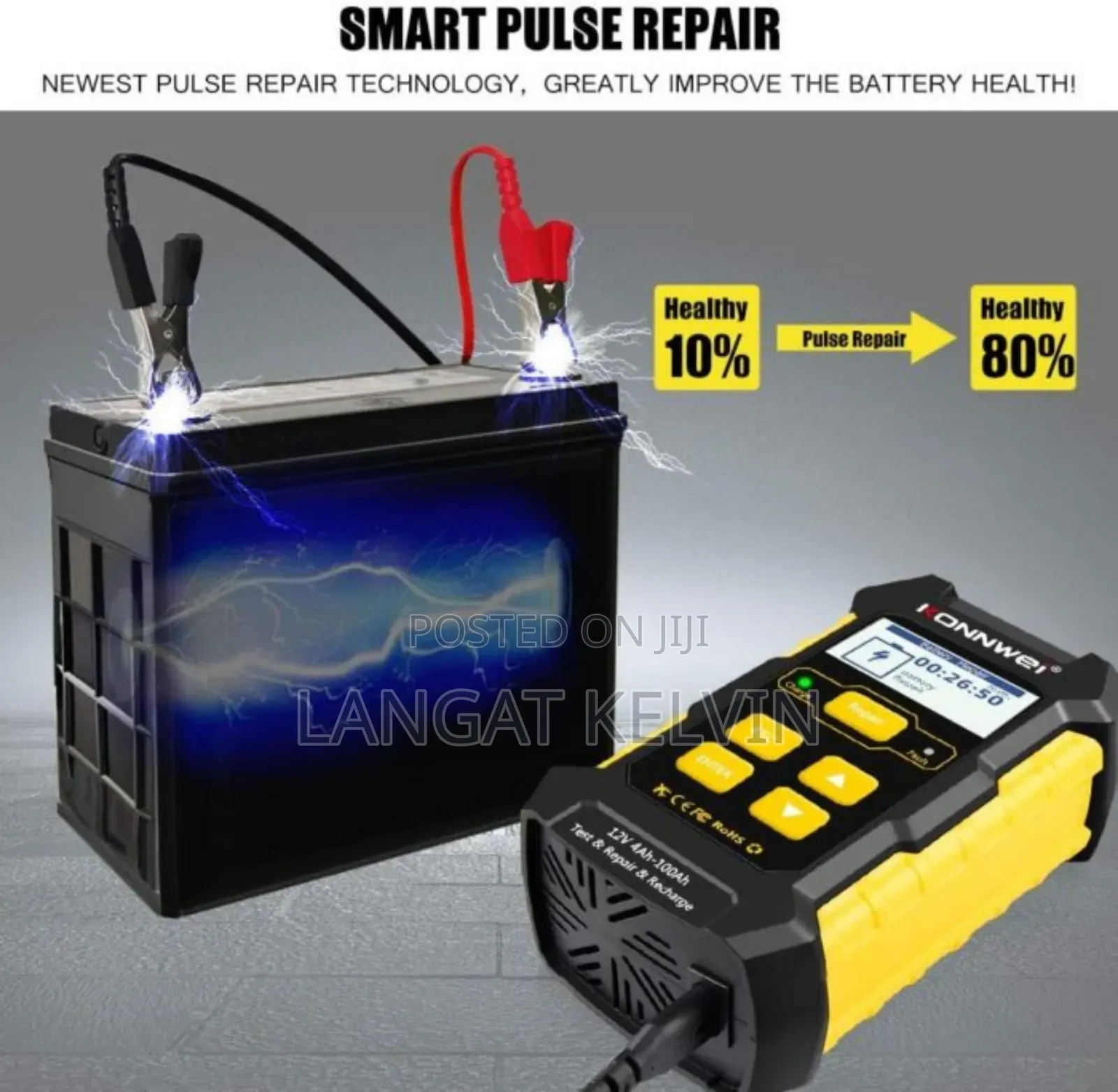 Original Konnwei Kw510 Battery Tester, Charger and Repairer