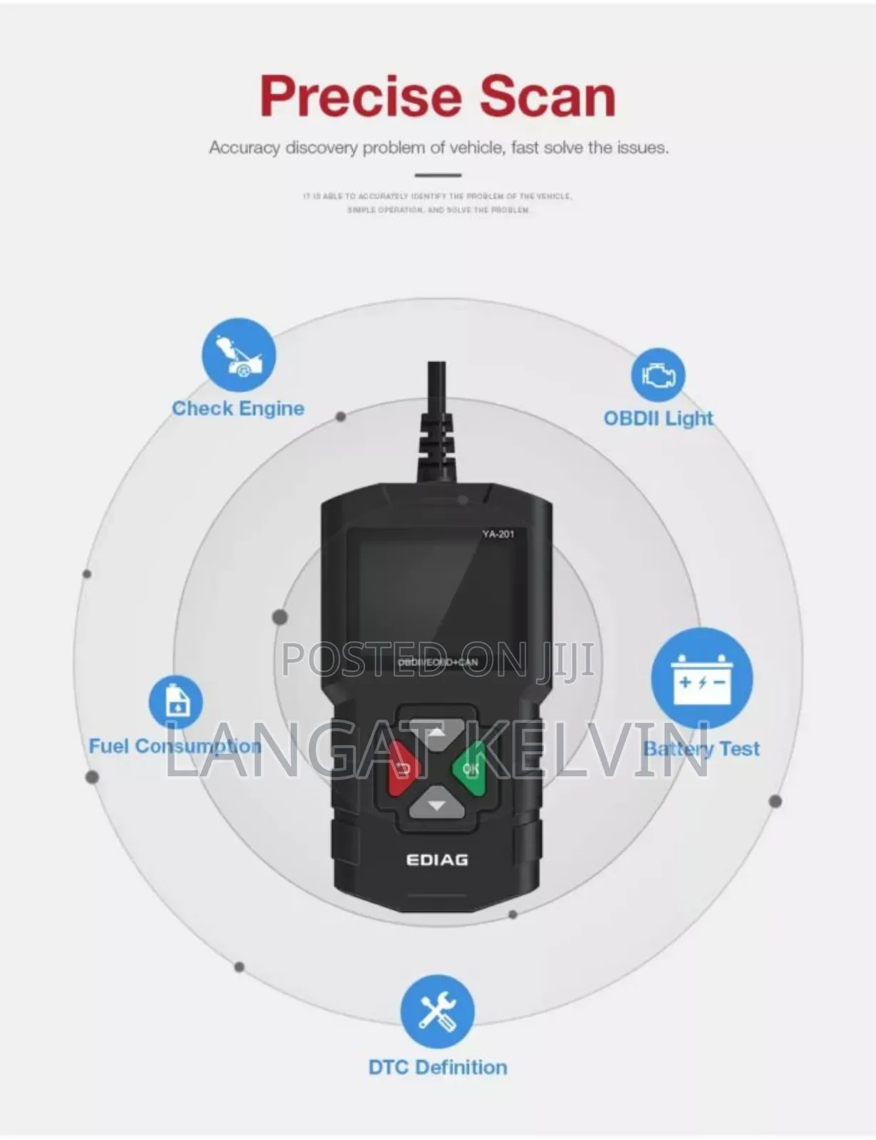 New Original Kingbolen Ya201 Obd2 Car Diagnostic Tool