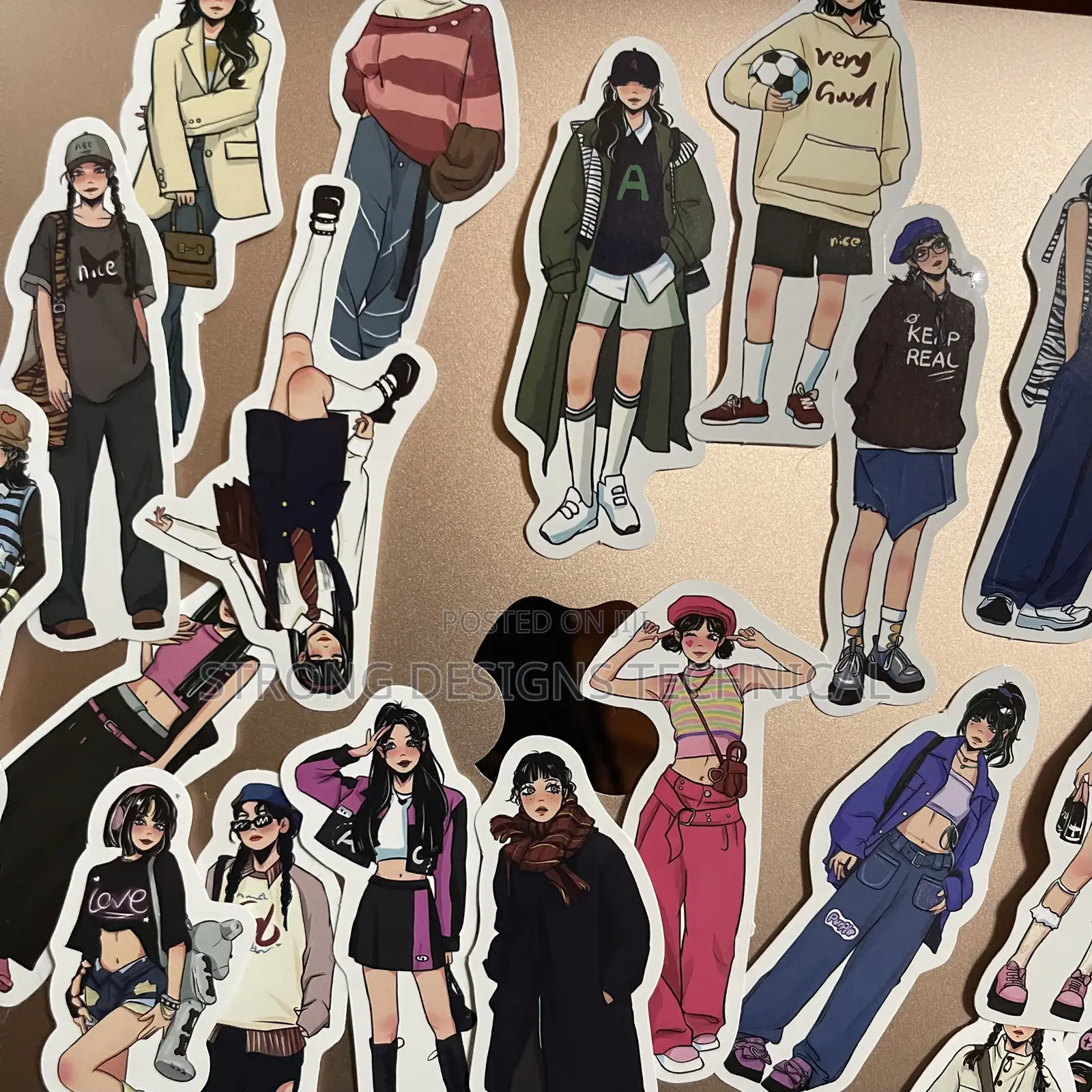 Cool Girl Stickers Stickers for Book Covers/ Laptops/ Playstation