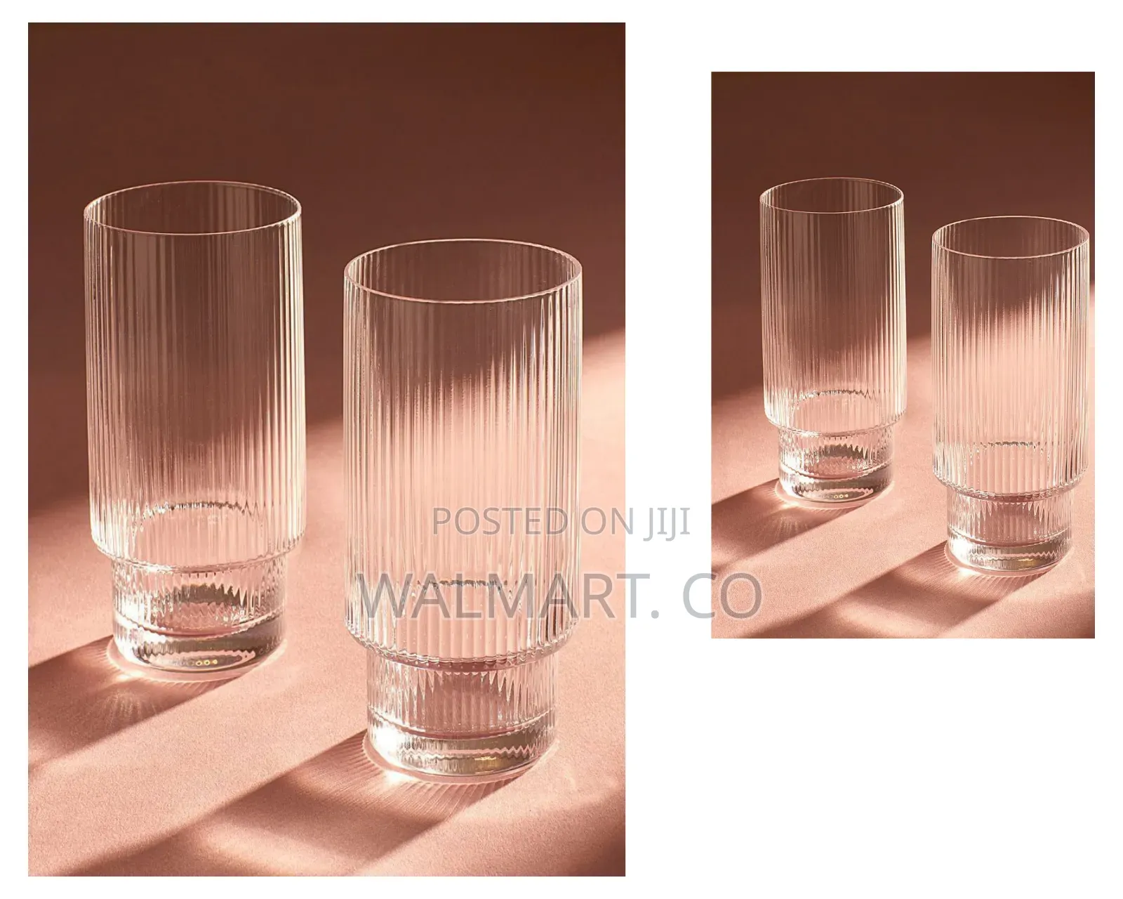Dozen of Ribbed Glasses