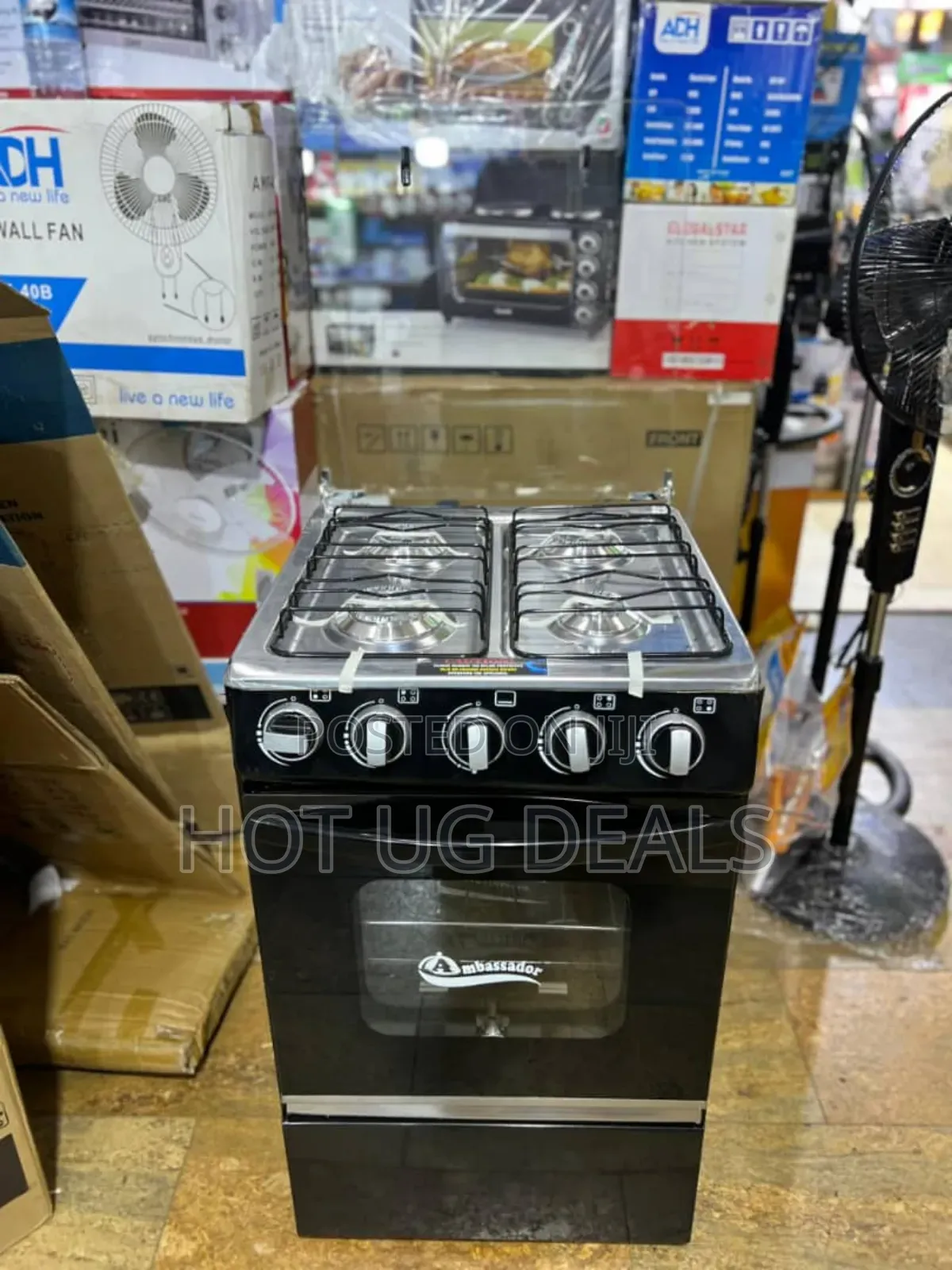 Ambassador Full Gas Cooker 50x50cm, 4 Gas Burners
