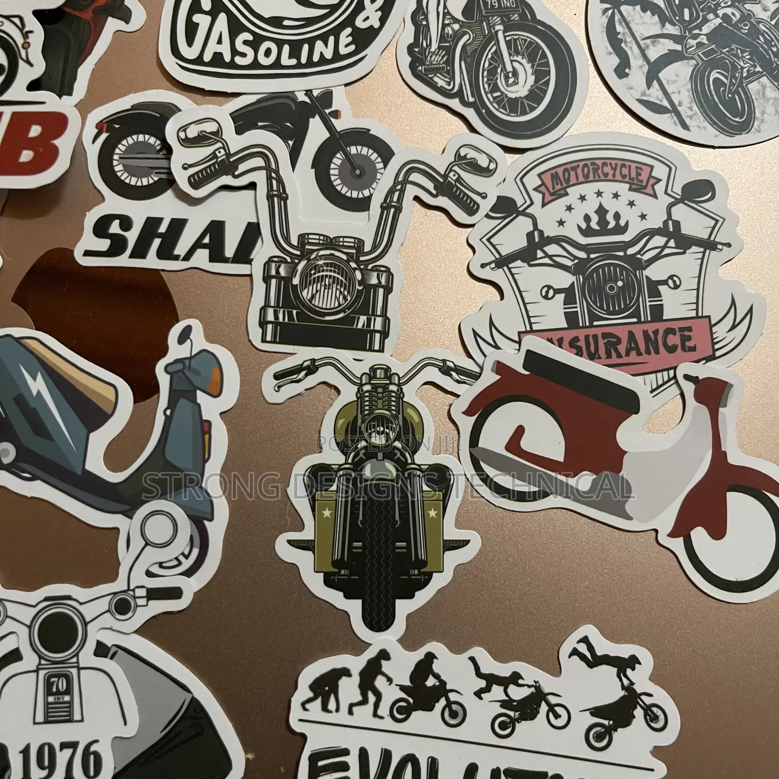 Motorcycle Bikers Stickers for Laptops/ Playstation/ Woofers/ Computer