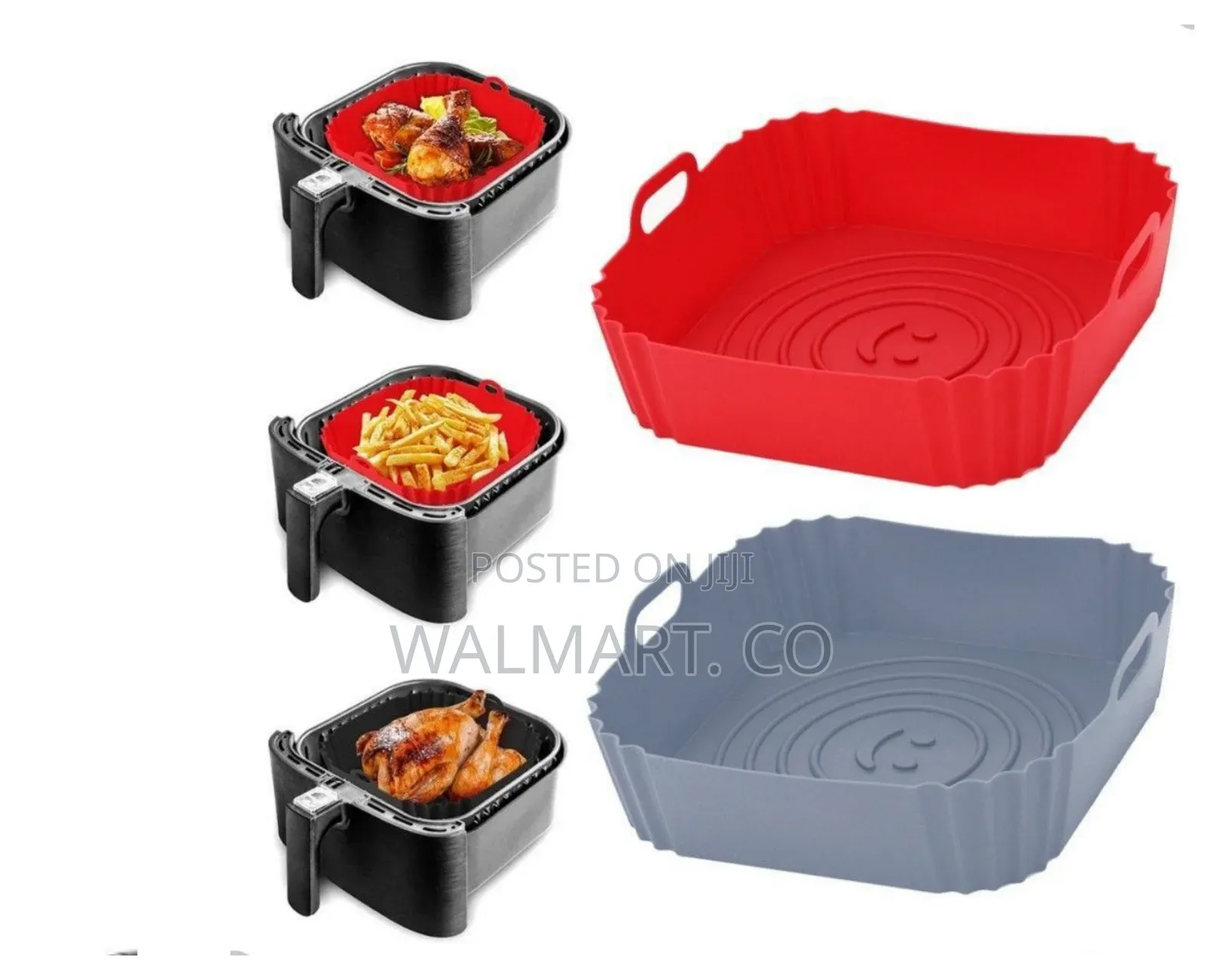 2 PCS Square Shaped Silicone Airfryer Liners