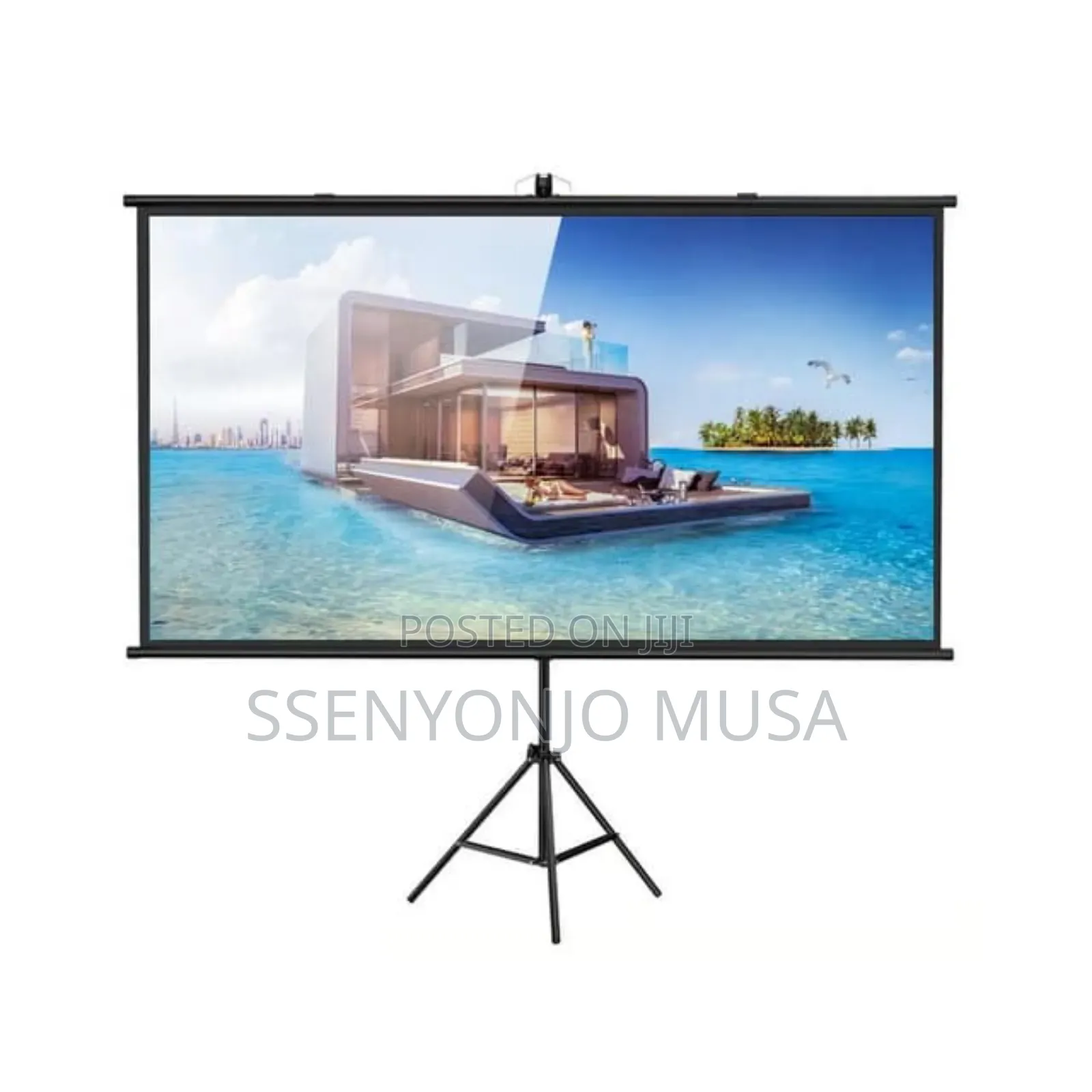 Nobo Manual Projector Screen With Tripod Stand, 240x240mm, White