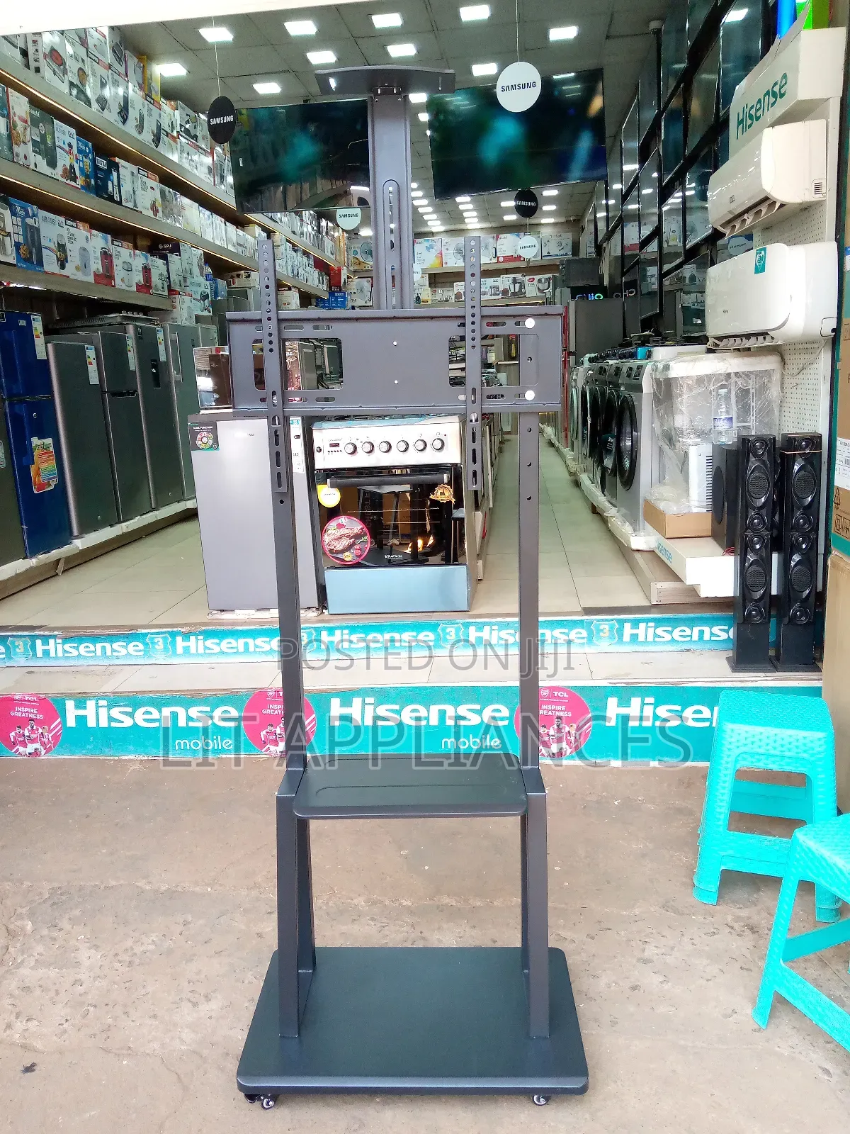 Tv Metallic Strong Stands Holding Up to 75inches.Moveable and Tv Mount
