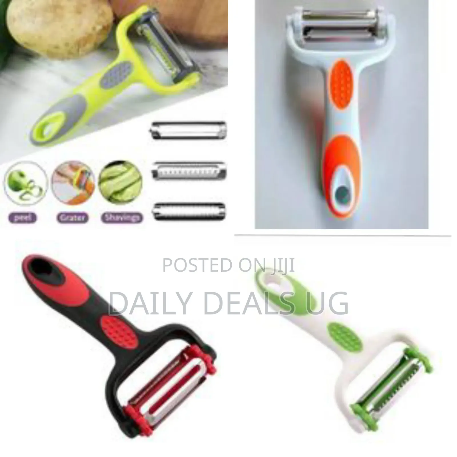 3-in-1 Vegetable Peeler, Kitchen Potato Peelers, Colorful Cozy Grip