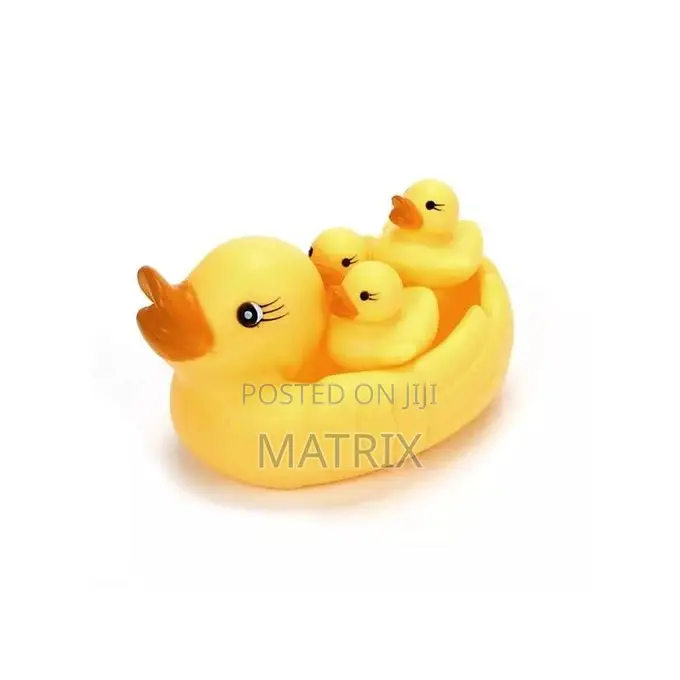 4 Pieces Baby Bath Duck Toys With Sound -Yellow