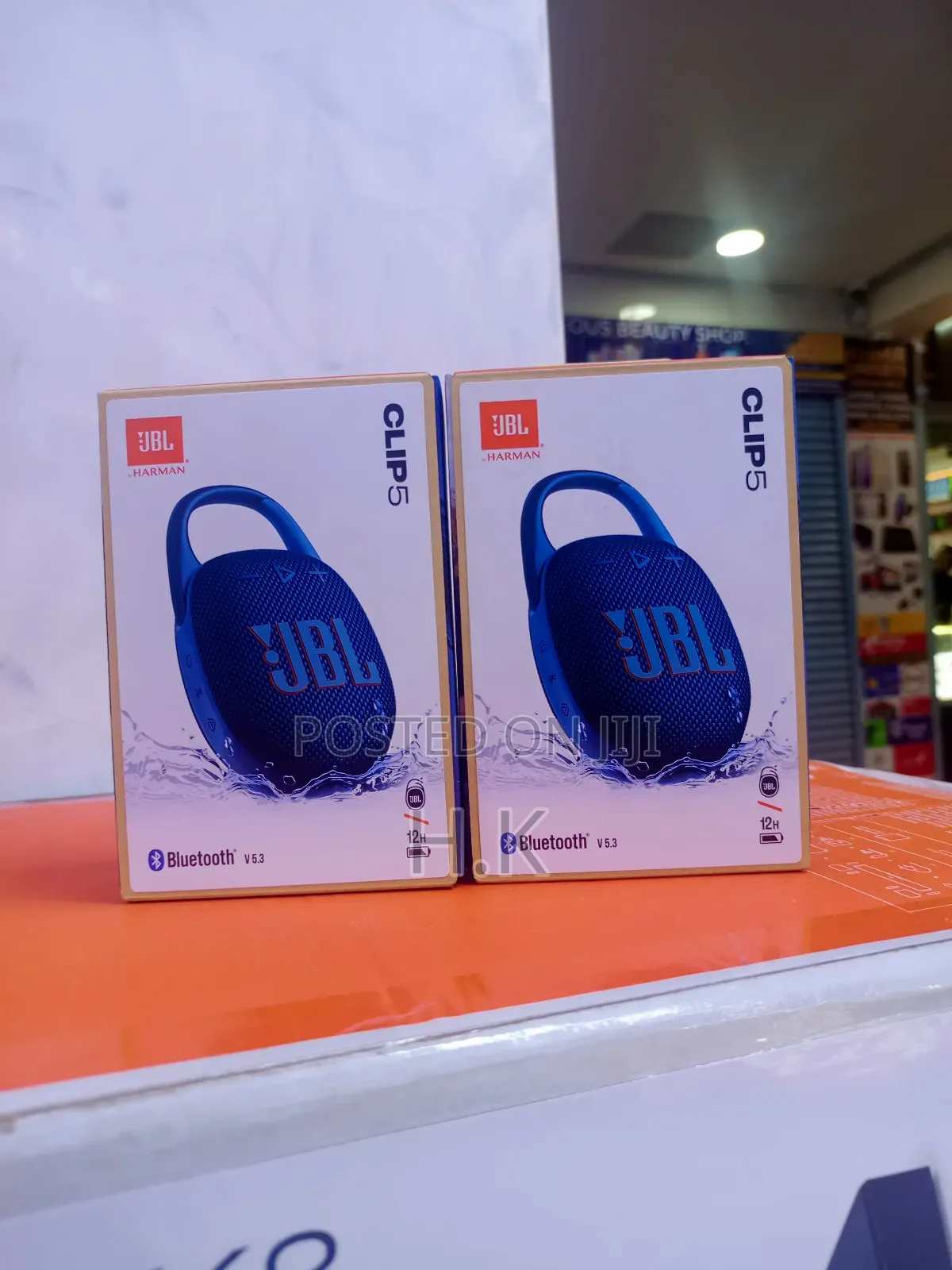JBL Clip 5, an Ultra-Portable, Waterproof Bluetooth Speaker.