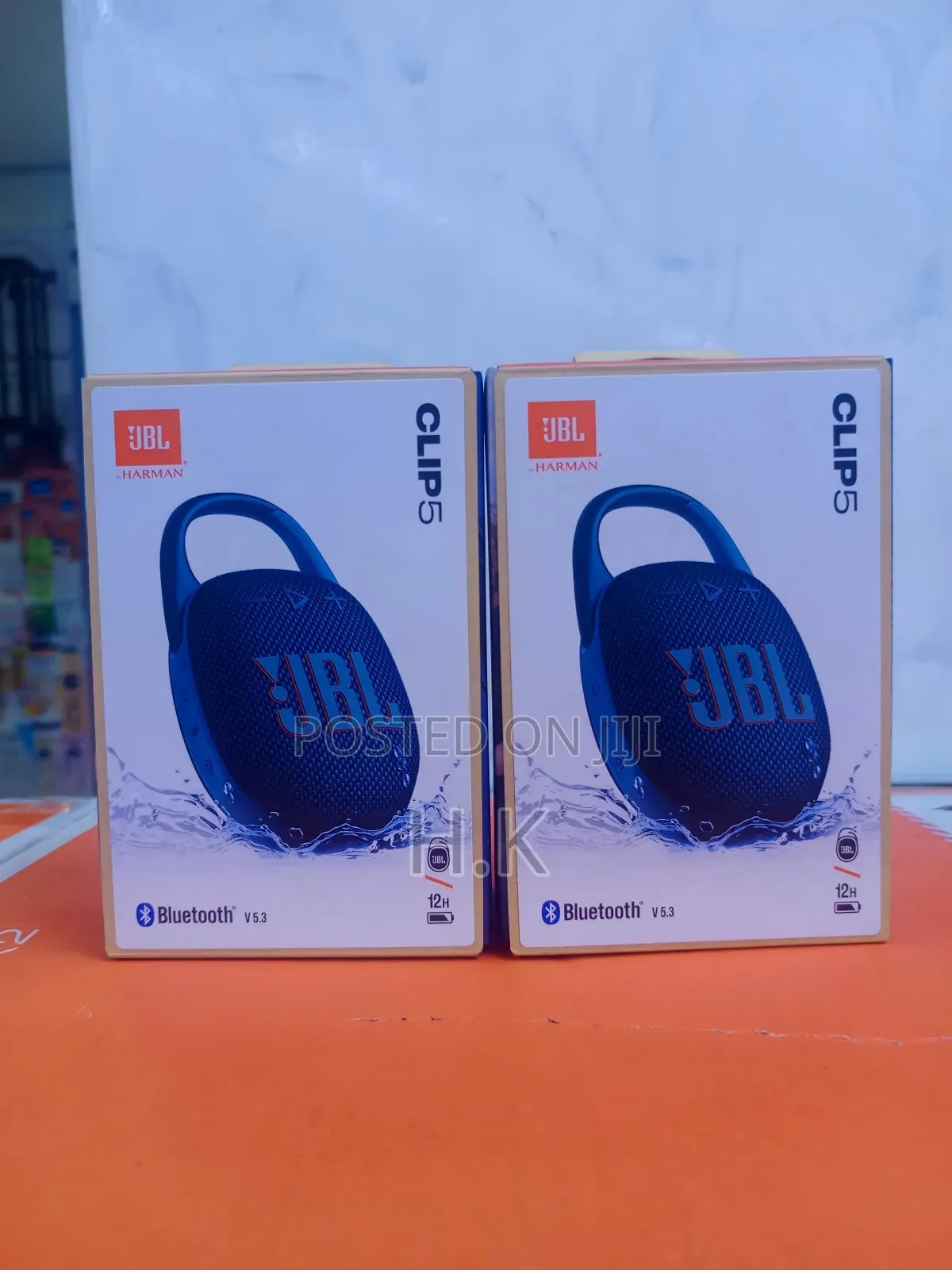 JBL Clip 5, an Ultra-Portable, Waterproof Bluetooth Speaker.
