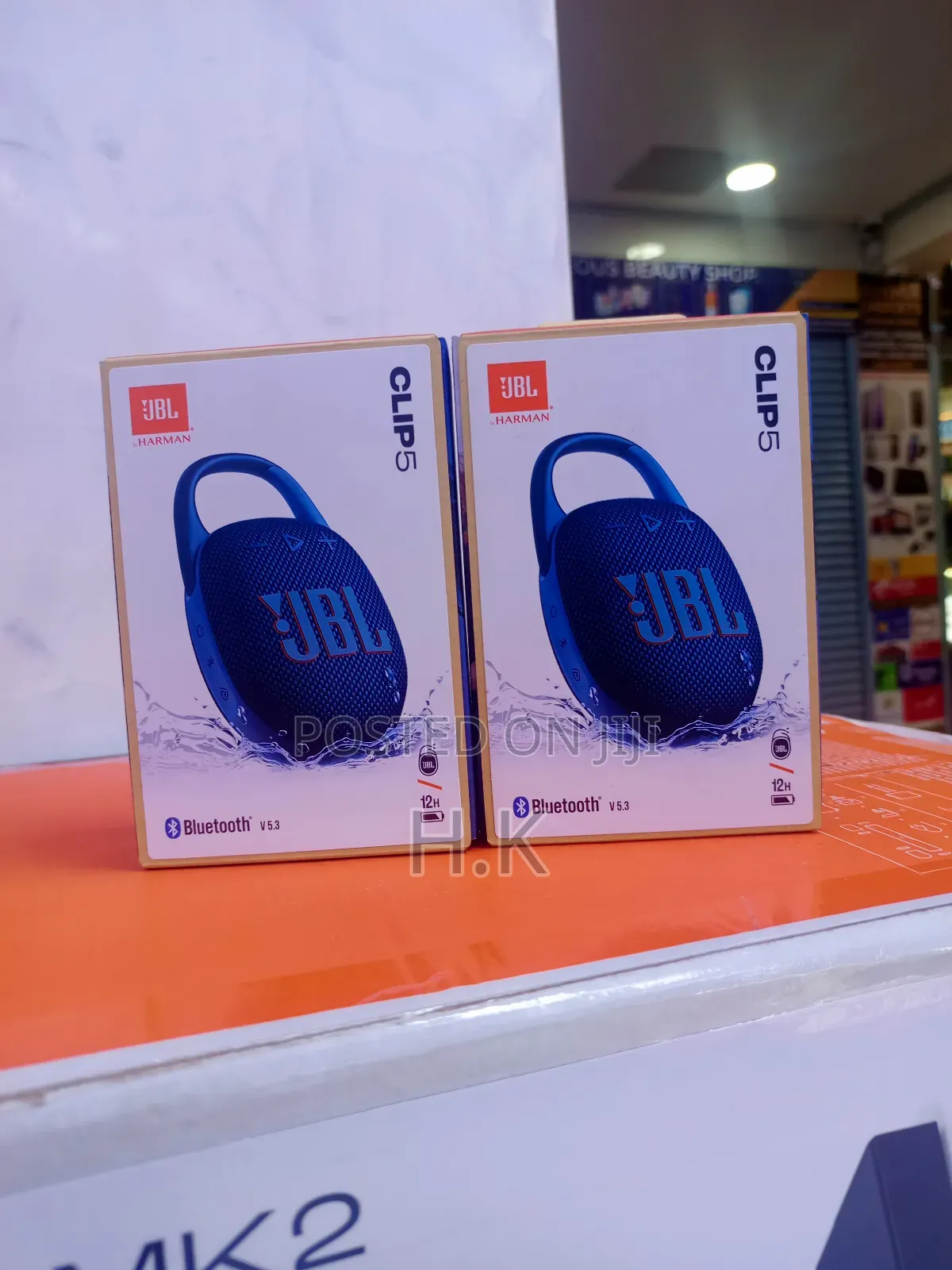 JBL Clip 5, an Ultra-Portable, Waterproof Bluetooth Speaker.