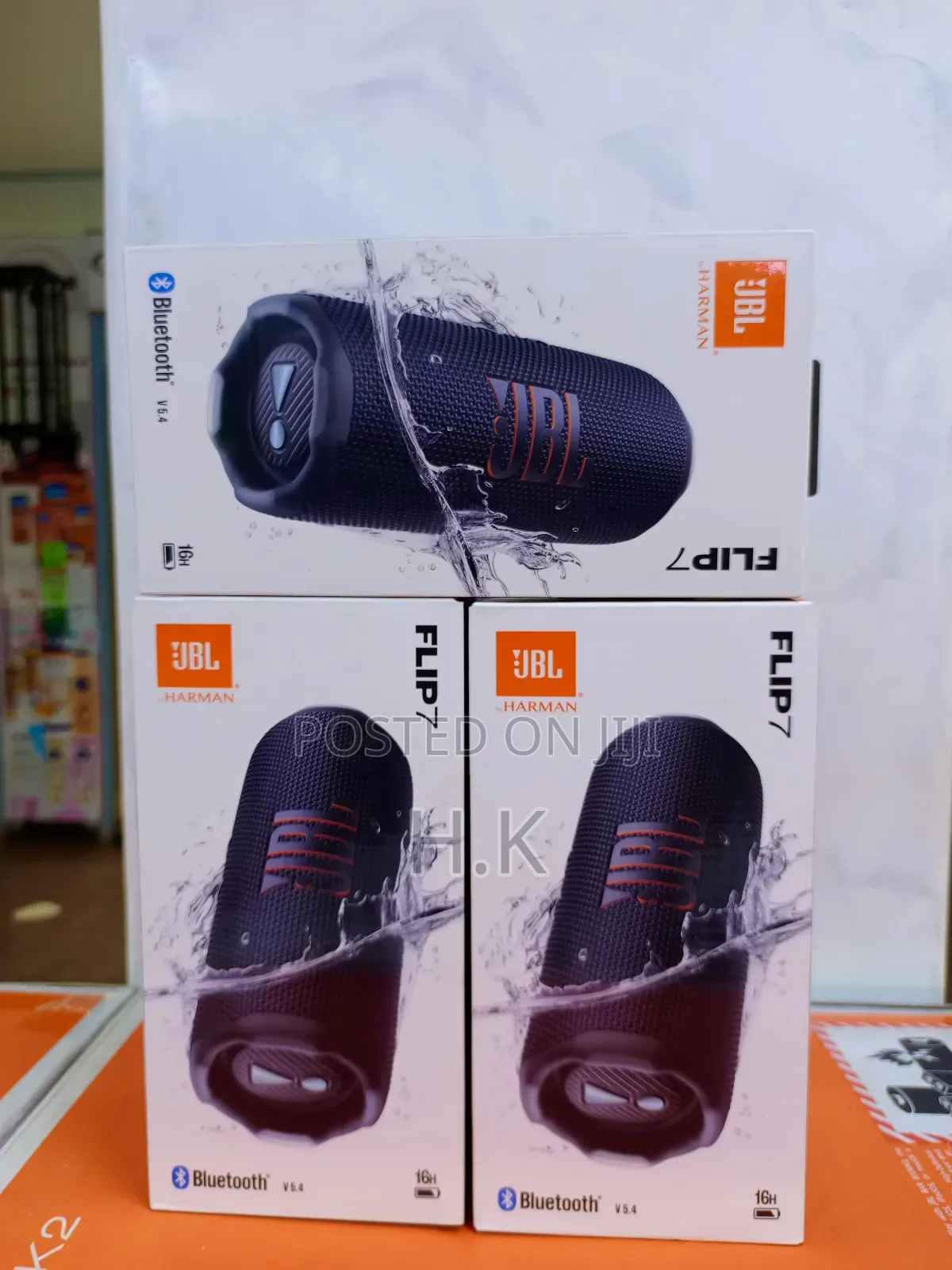 JBL Flip 7 Portable Waterproof and Drop-Proof Bluetooth Speaker.
