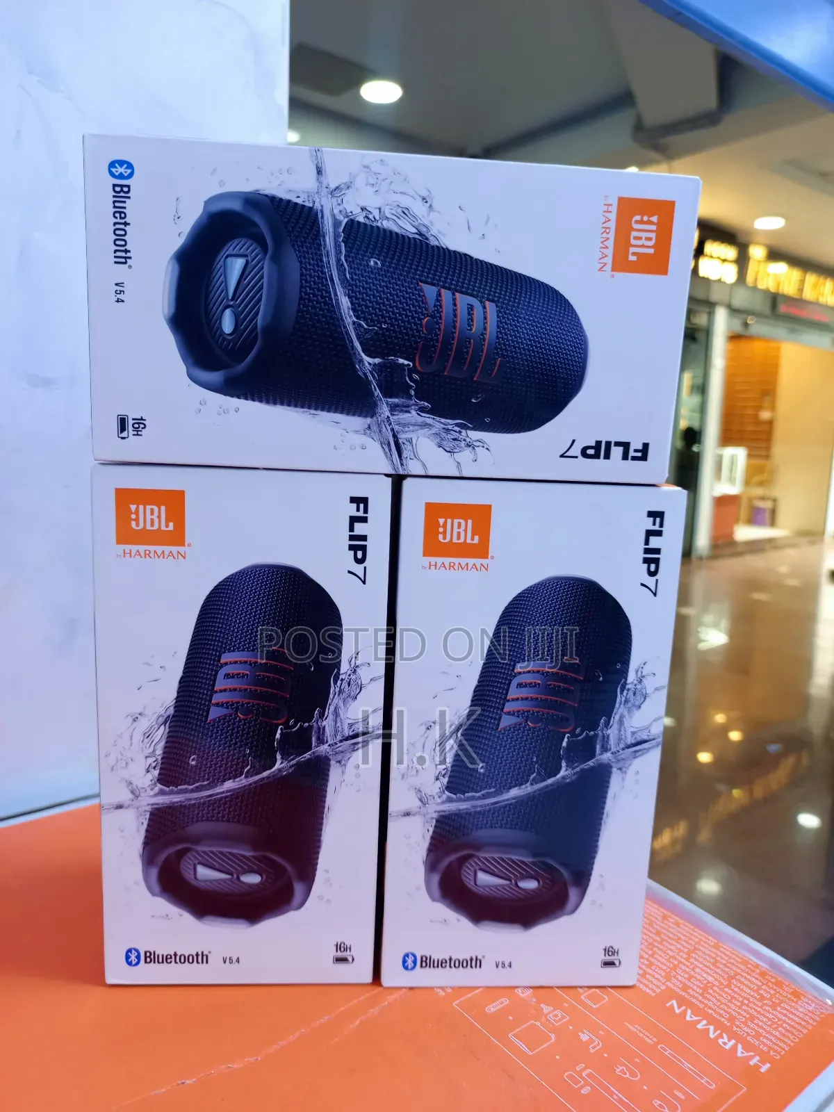 JBL Flip 7 Portable Waterproof and Drop-Proof Bluetooth Speaker.