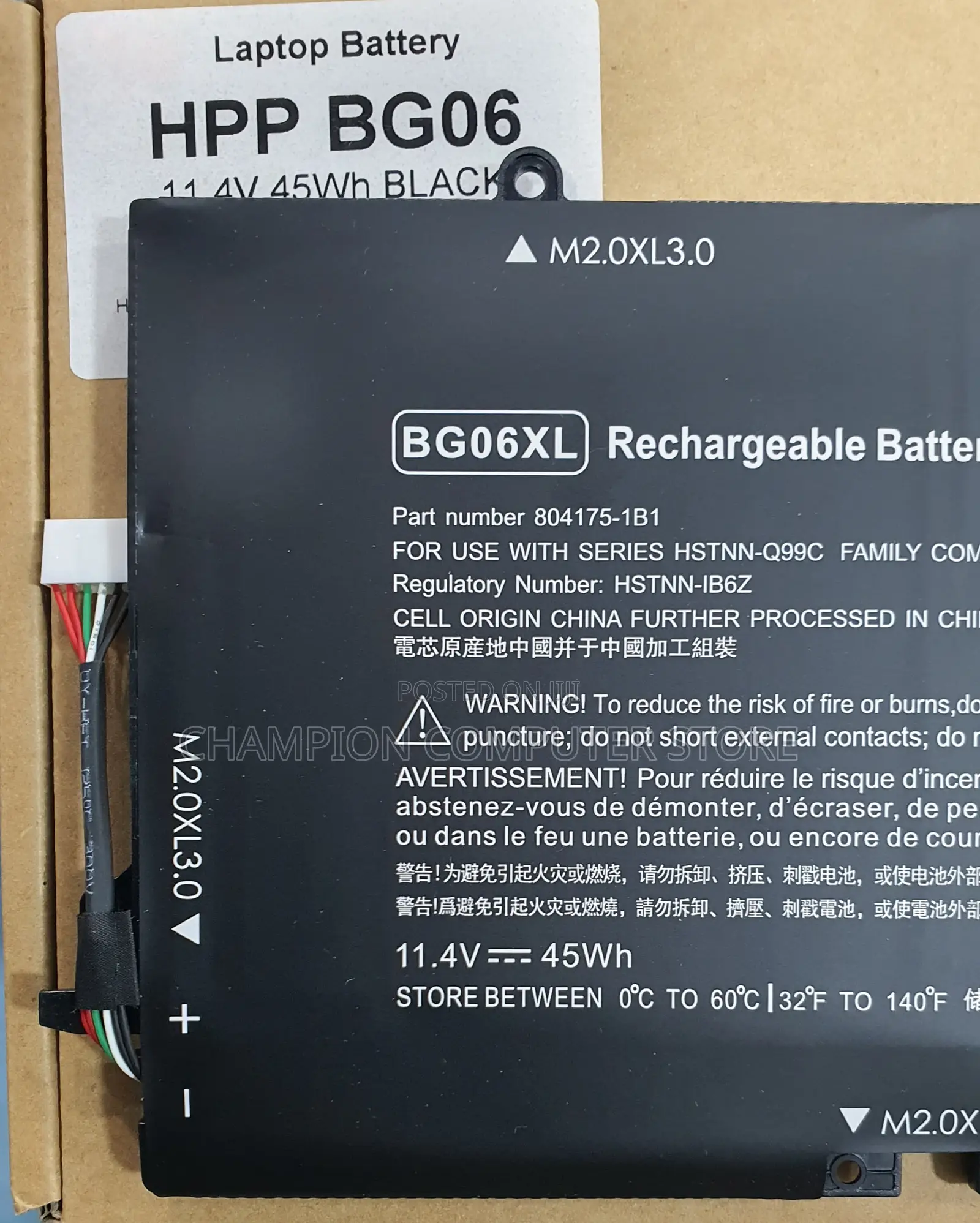 Hp Bg06xl Bg06045xl Bg06 for Elitebook Folio 1040 G3 Series 11.4v 45wh