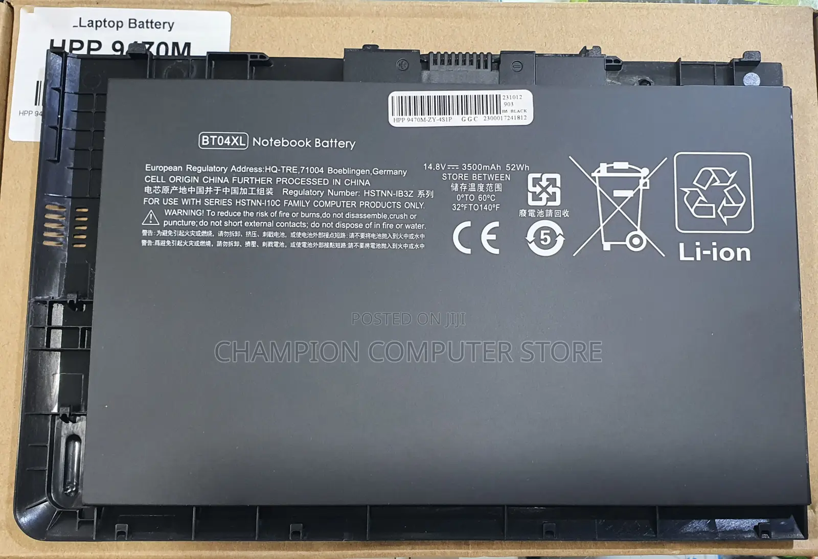 Hp Bt04xl for Elitebook Folio 9470 9470m 9480m Bt04 Ba06 Ba06xl Series