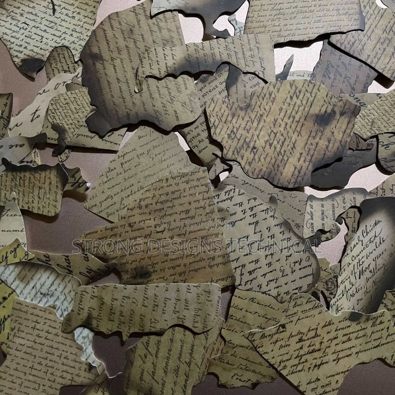 Burnt Paper Stickers for Journals/ Diaries/ Laptops.