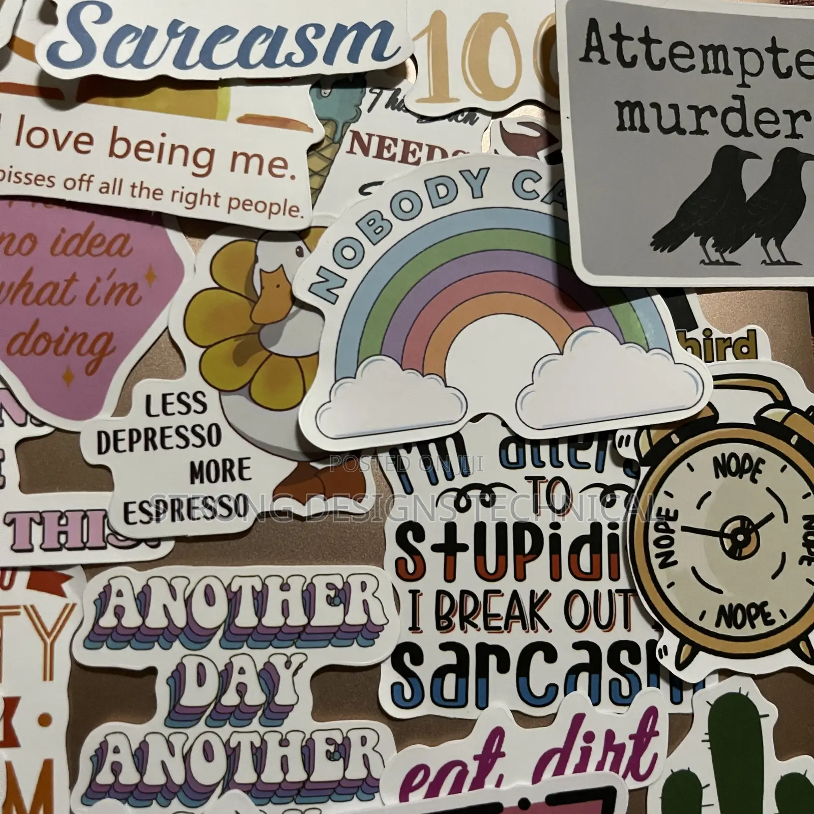 Sarcastic Quotes Stickers. Laptops/Computers/ Books/ Bottles/Walls