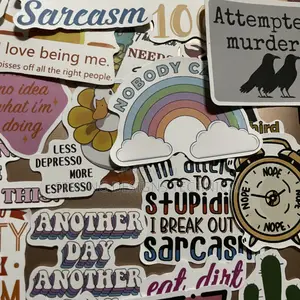 Sarcastic Quotes Stickers. Laptops/Computers/ Books/ Bottles/Walls