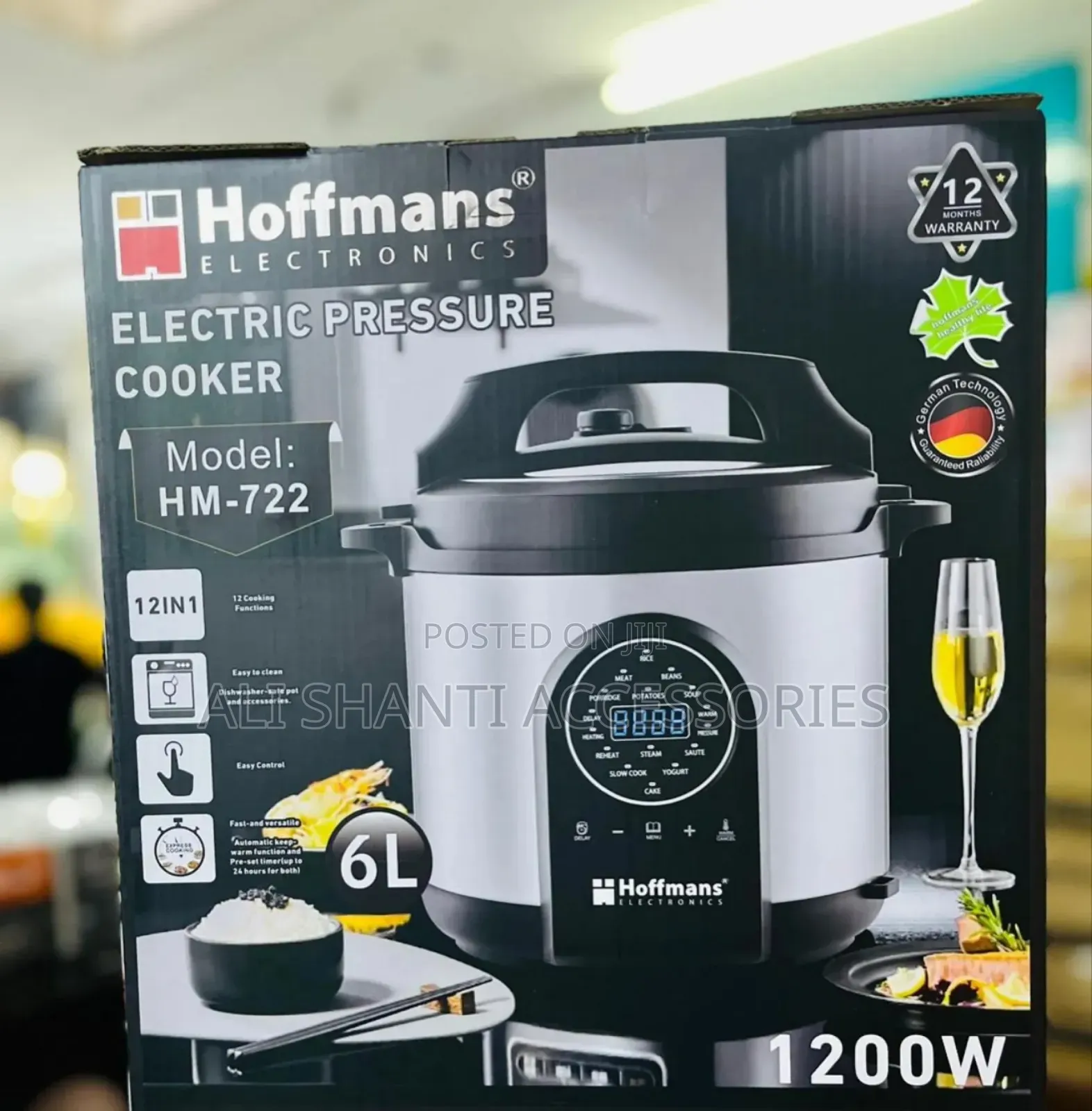 Pressure Cooker Digital Hoffman 6 Litres