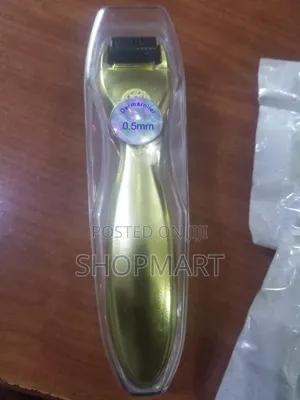 Golden Derma Roller With Three Heads