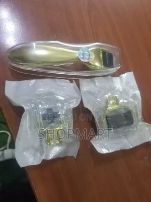 Golden Derma Roller With Three Heads
