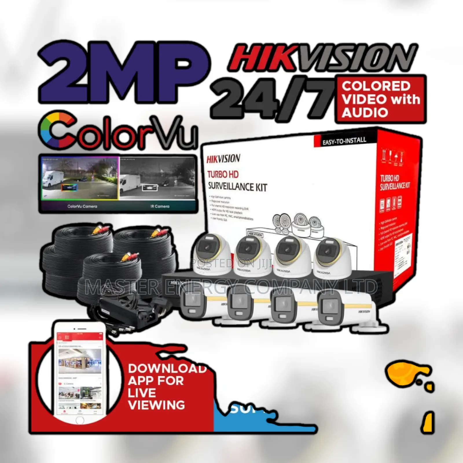 8 Channel CCTV Cameras Full Kit 2mp Goiu