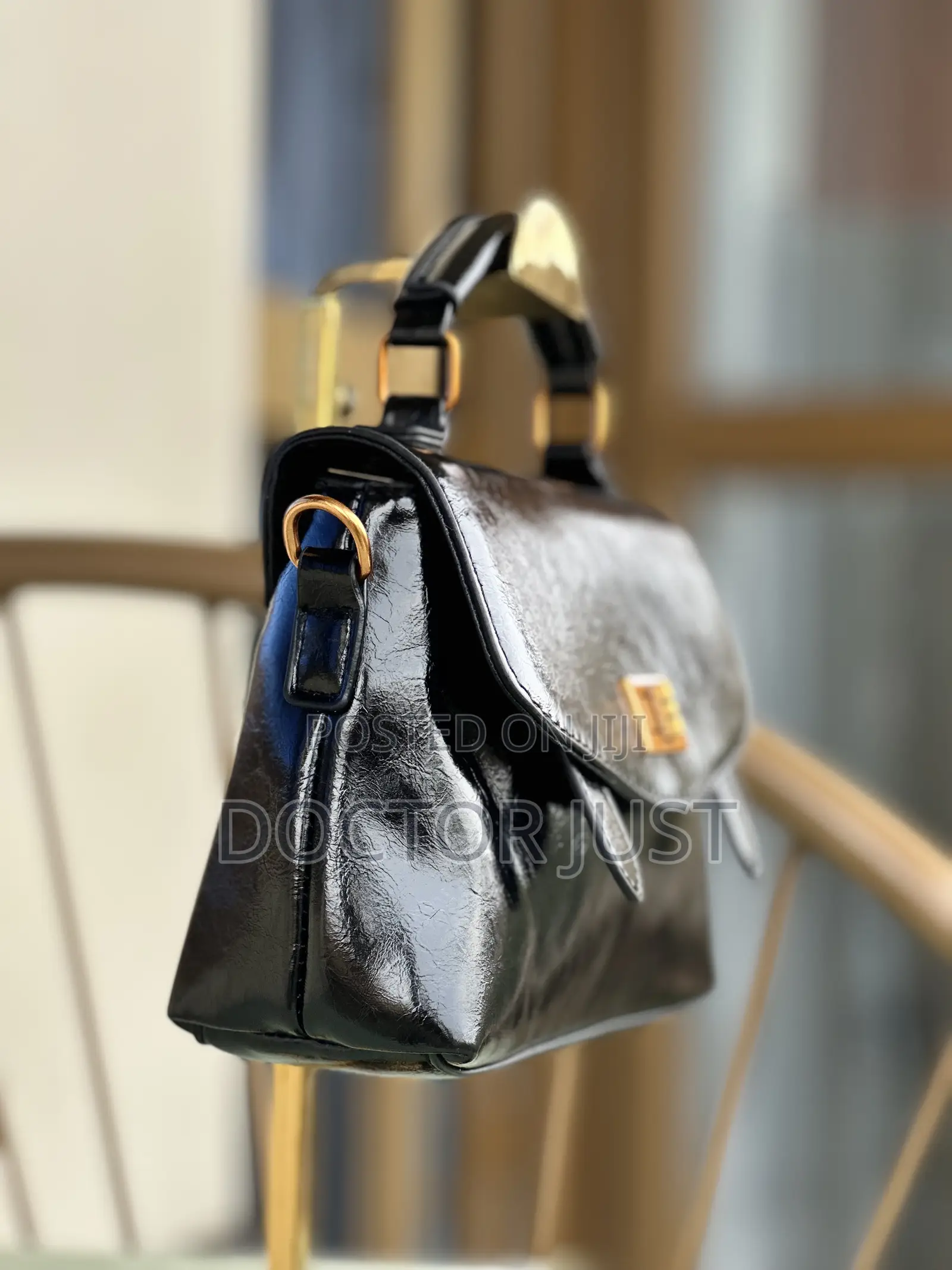 Pute Leather Portable Square Bag