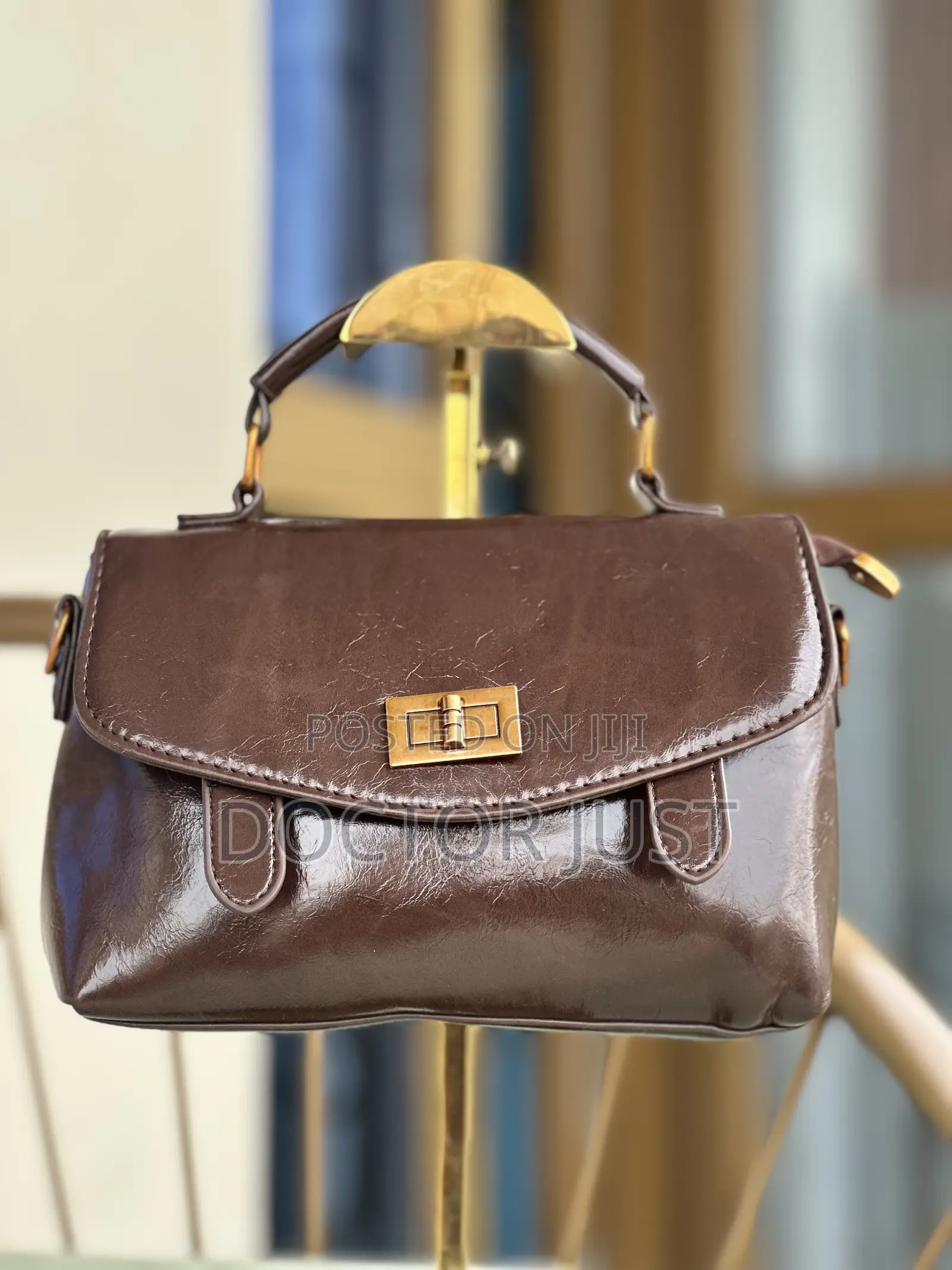 Pute Leather Portable Square Bag