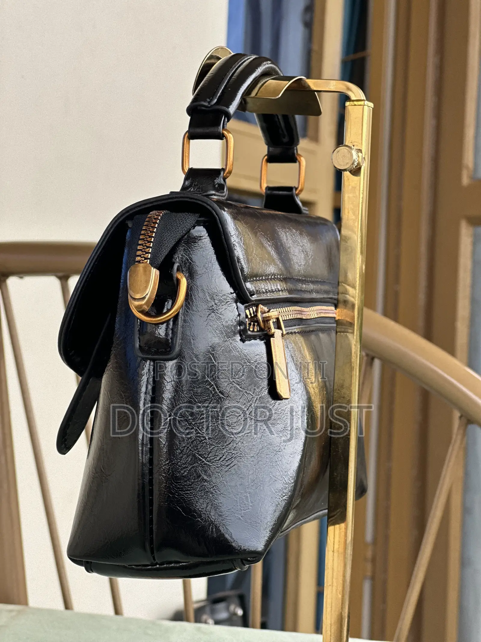 Pute Leather Portable Square Bag