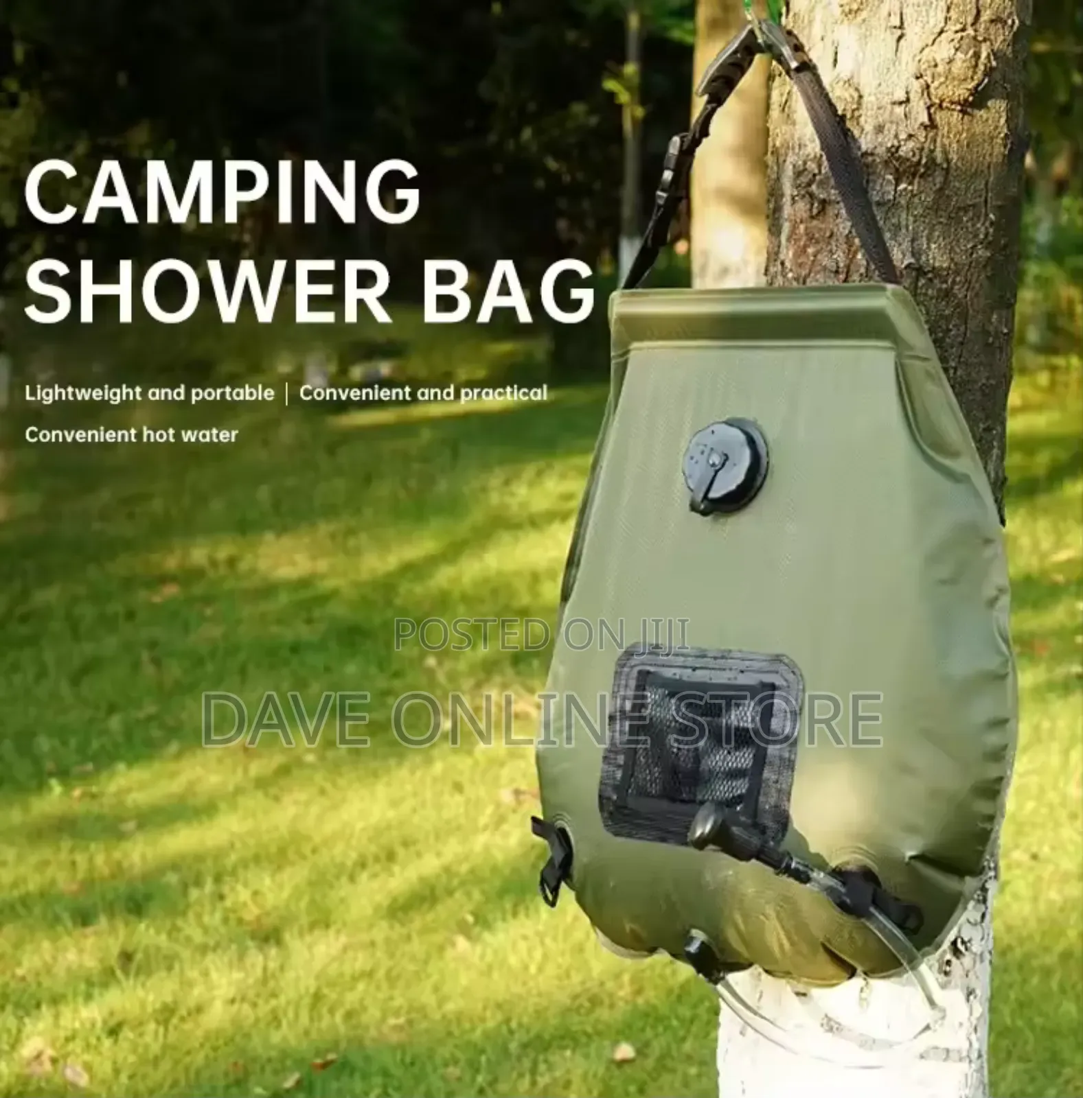 Portable 20l Solar Heated Shower Bag Outdoor Camping Bath Shower
