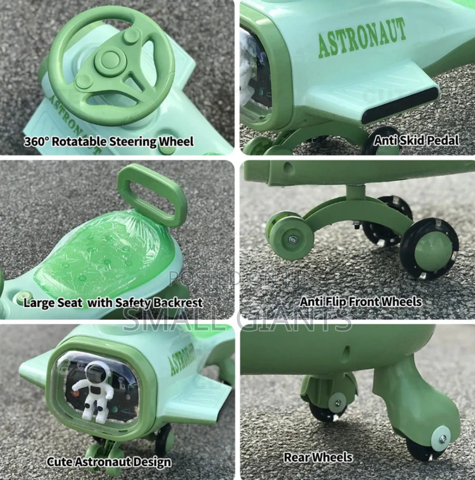 Kids Astronaut-Themed Swing Car
