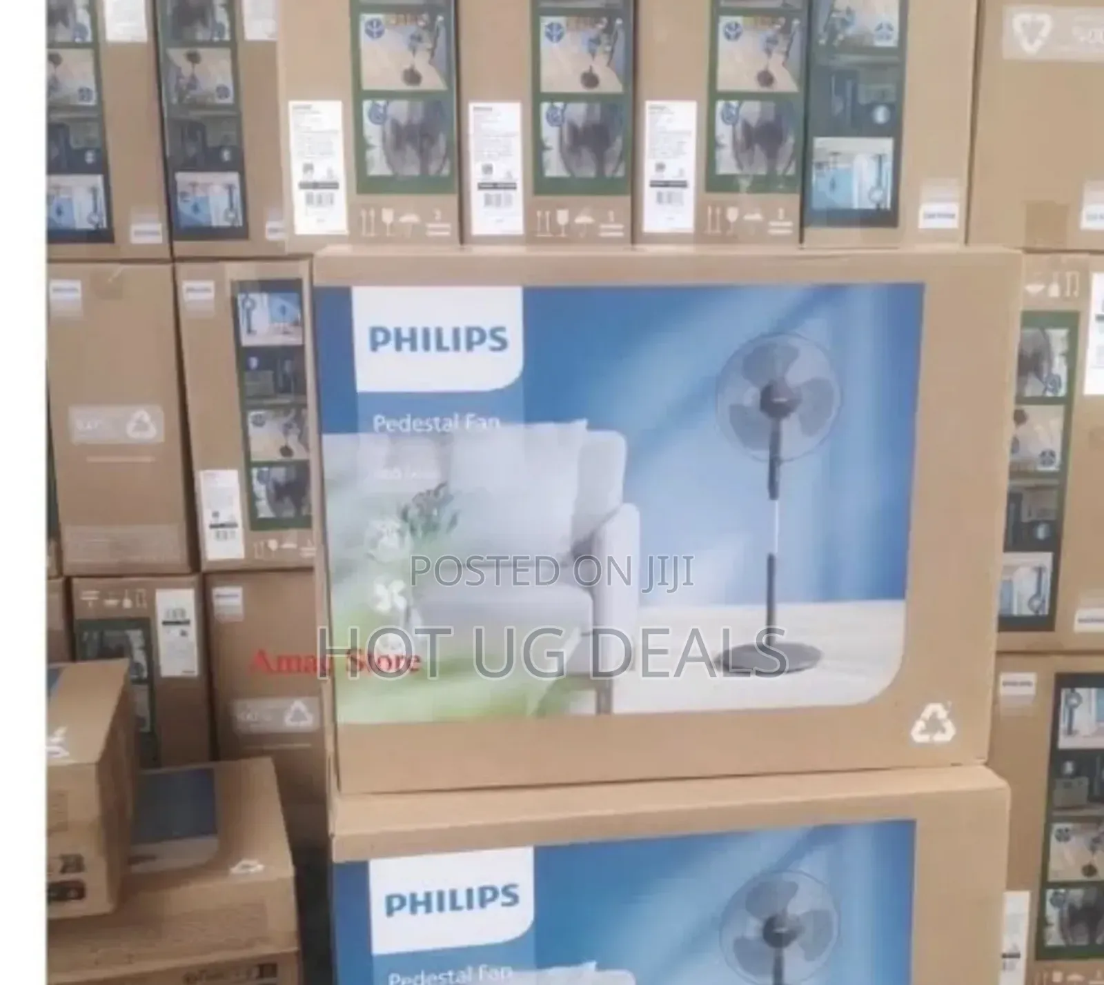 Philips Series 600 Pedestal Fan Acp620/01, Powerful Cooling, White