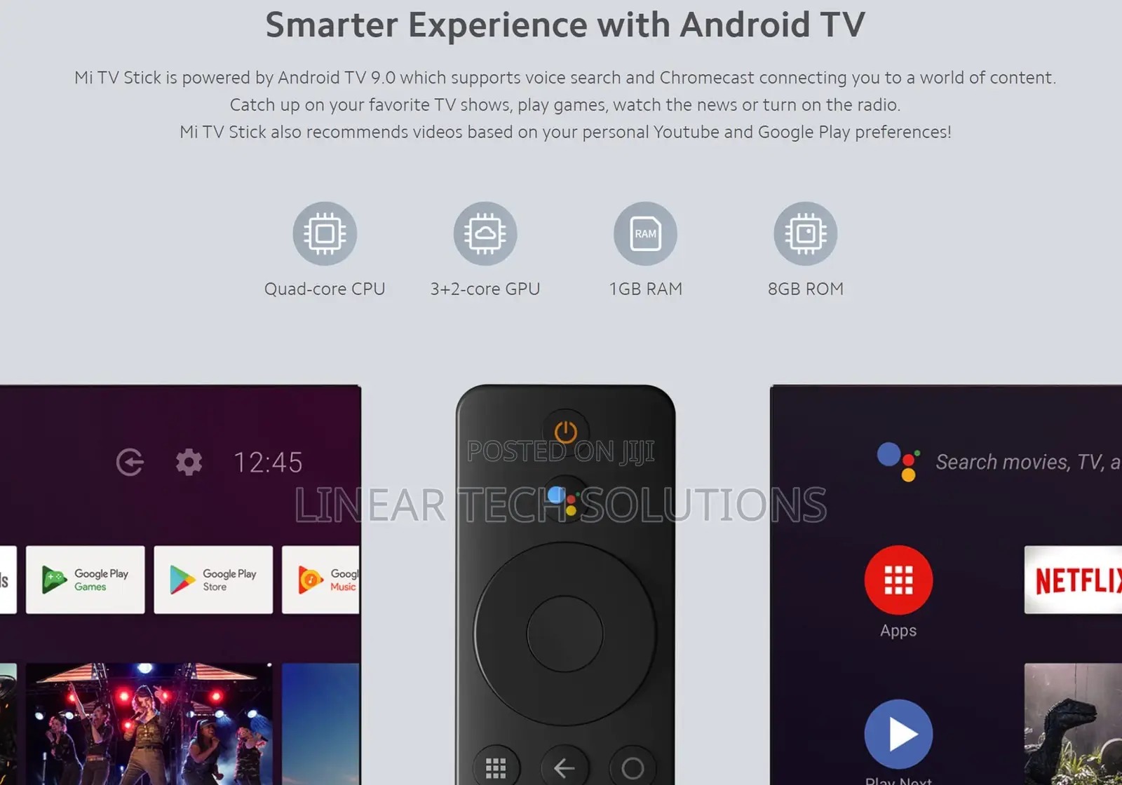 Xiaomi Mi Tv Stick, 1gb Ram + 8gb Rom 1080p Hdr, Quad Core 64 Bit