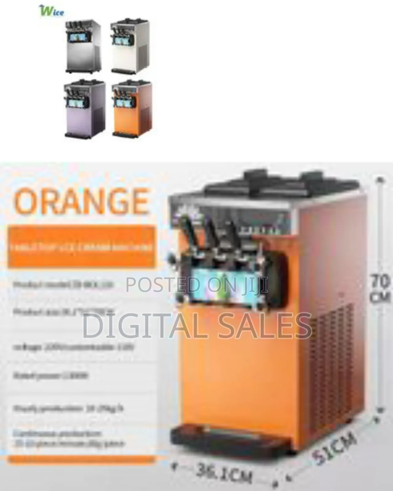 Commercial Ice Cream Vending Machine 2+1 Mixing Flavors Soft Service