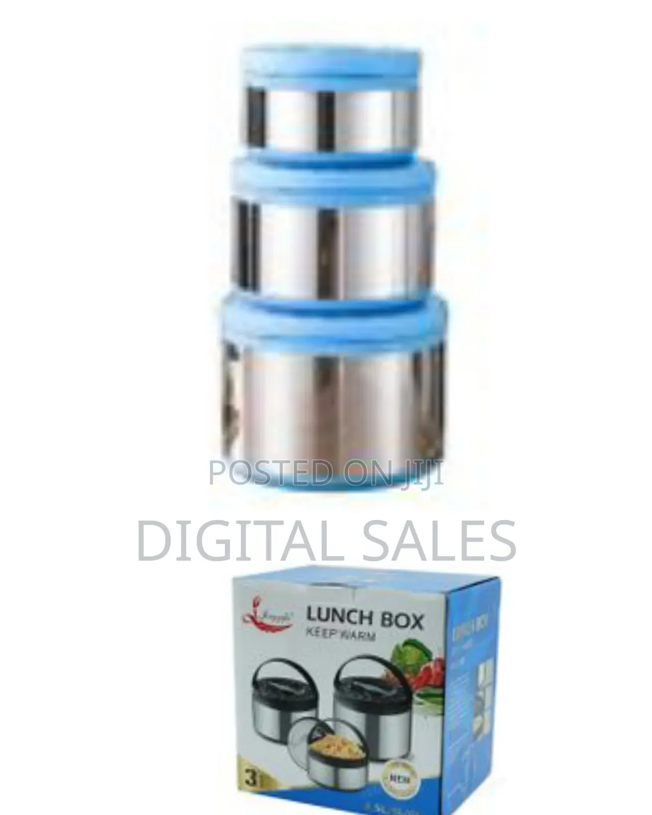 3 Piece Double Wall Stainless Steel Food Storage Container