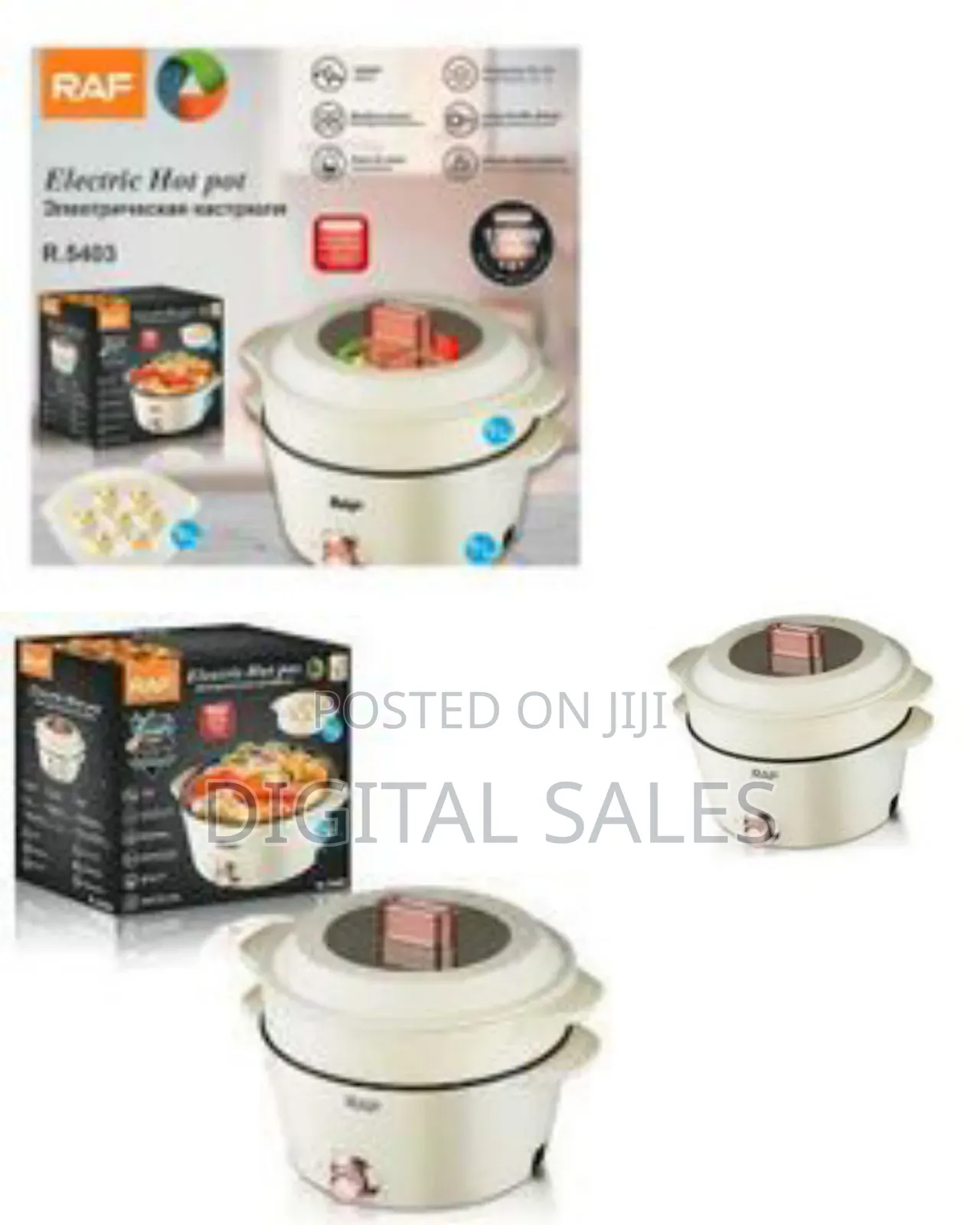Raf 7 Plus 5 Litres Multipurpose Non-Stick Electric Hot