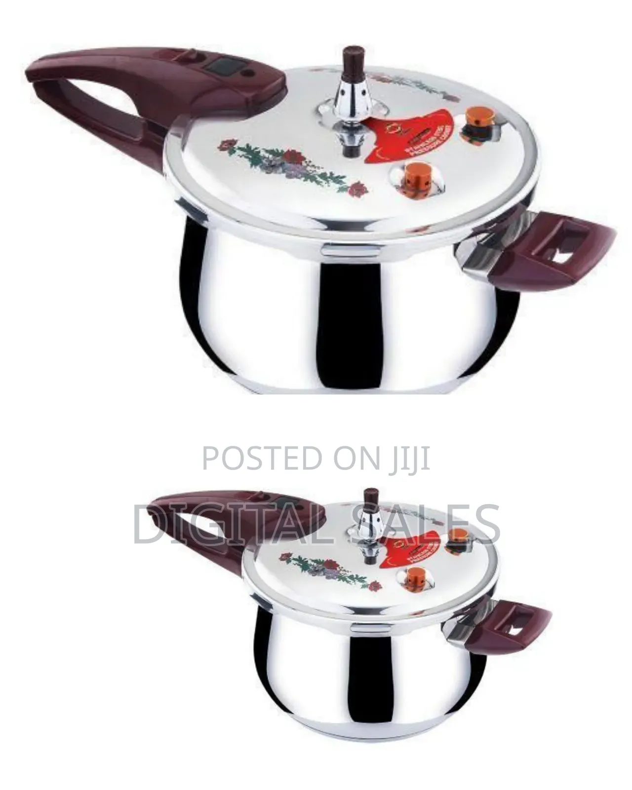HCX 11 Litres Stainless Steel Pressure Cooker With Steamer Pot Sauc0