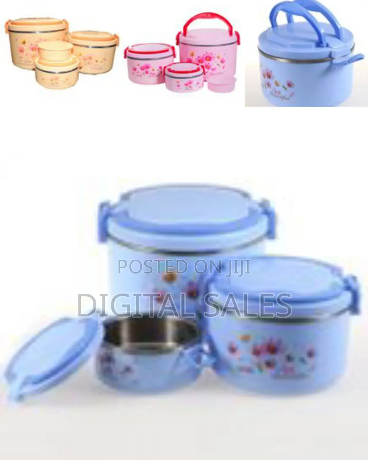 4 In 1 Inner Stainless Steel Double Wall Insulated Food Flask Warmer