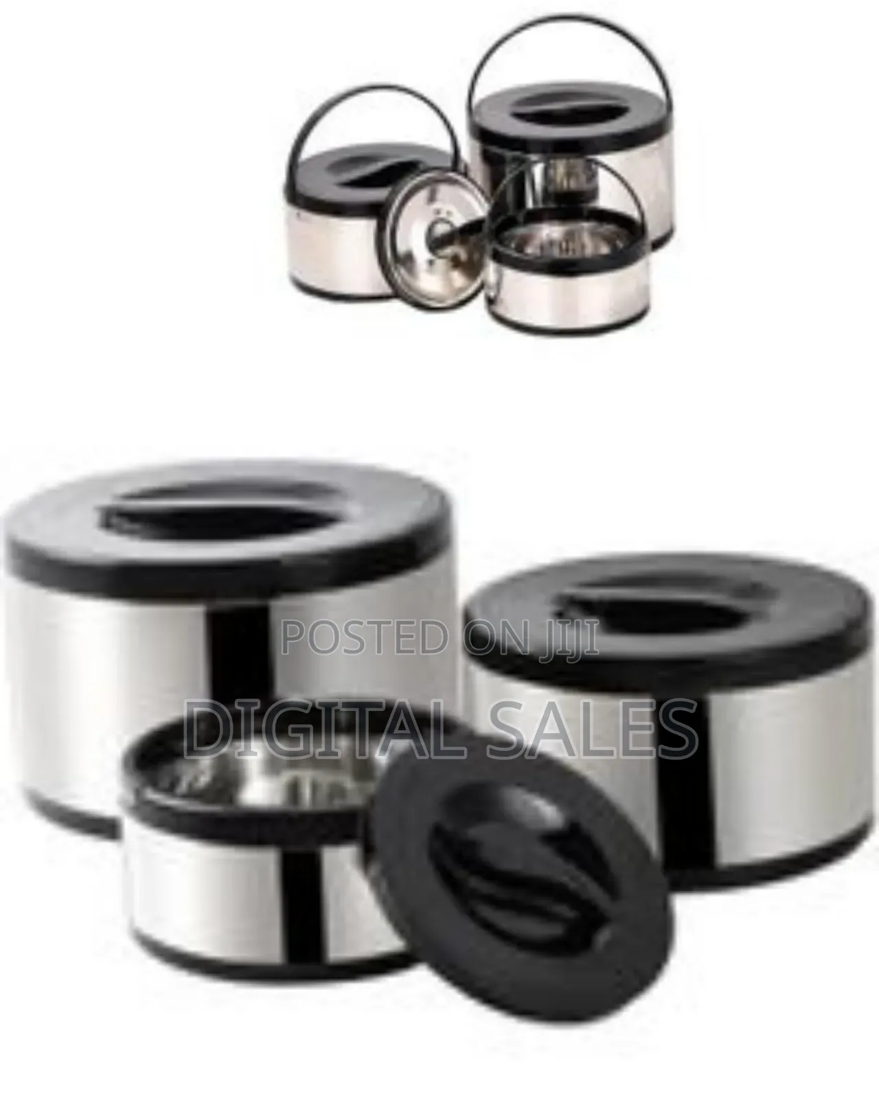 3 Piece of 2l+4l+8l Portable Stainless Steel Thermoware Casserole