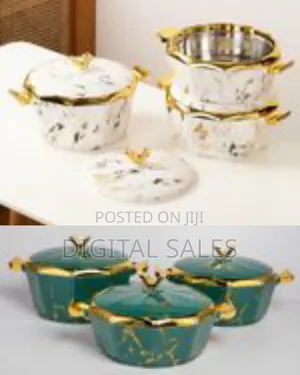 Luxury 3-Piece 2.1/2.6/3.1qt Hot Pot Food Warmer/Cooler, Casserole