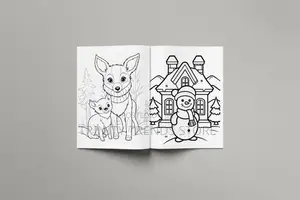 Winter Fun Coloring Book for Kids