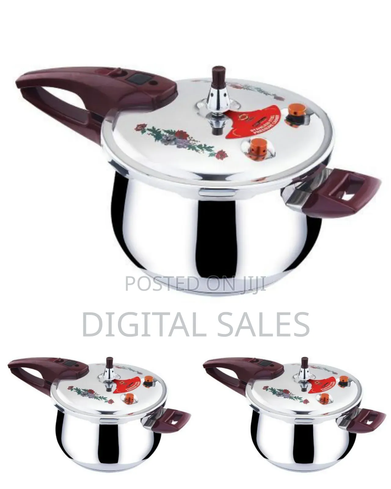 Tefal 11litres Stainless Steel Pressure Cooker With Steamer,