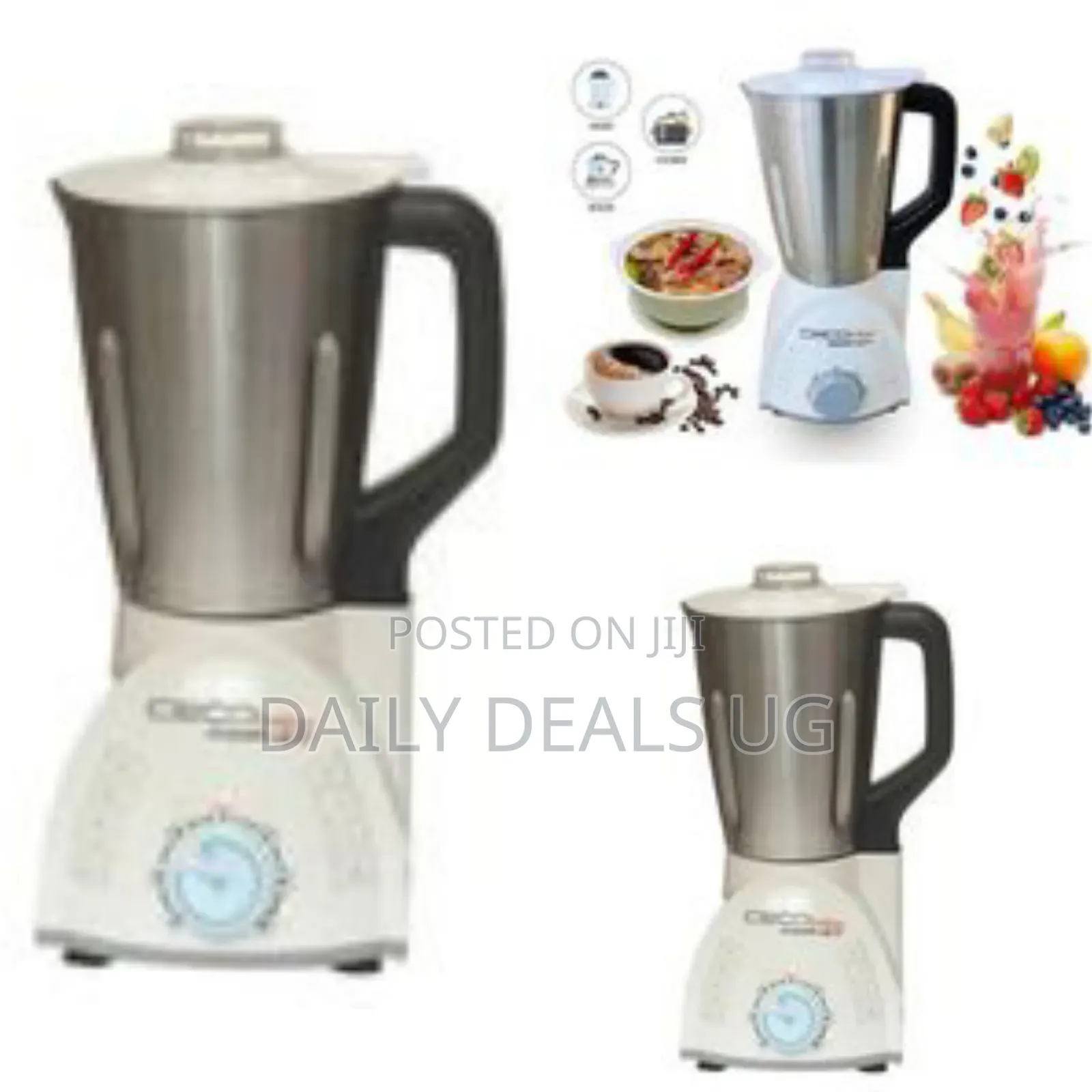 Cecomix 2.5l Stainless Steel Blender, Grinder, Processor - Silver