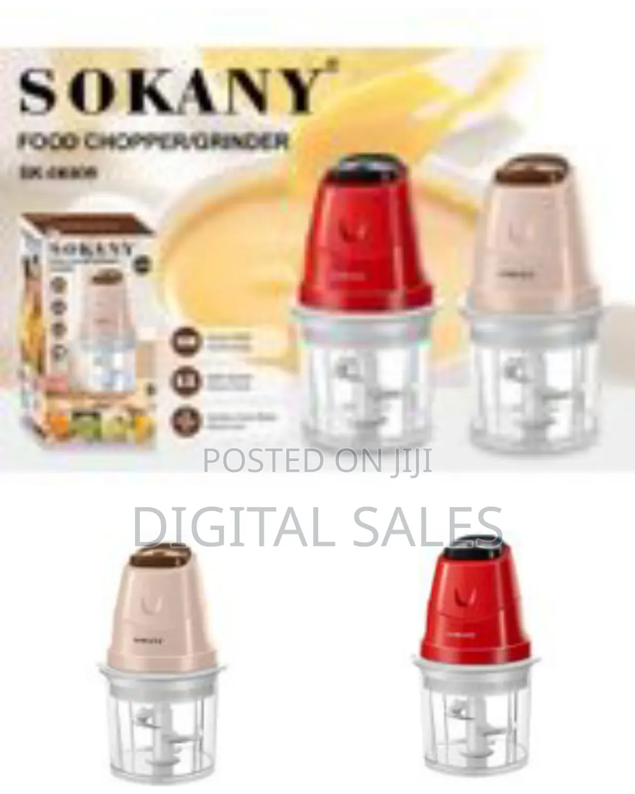 Sokany 700ml Meat Grinder Mincer Food Chopper Vegetable Grinder Multi-