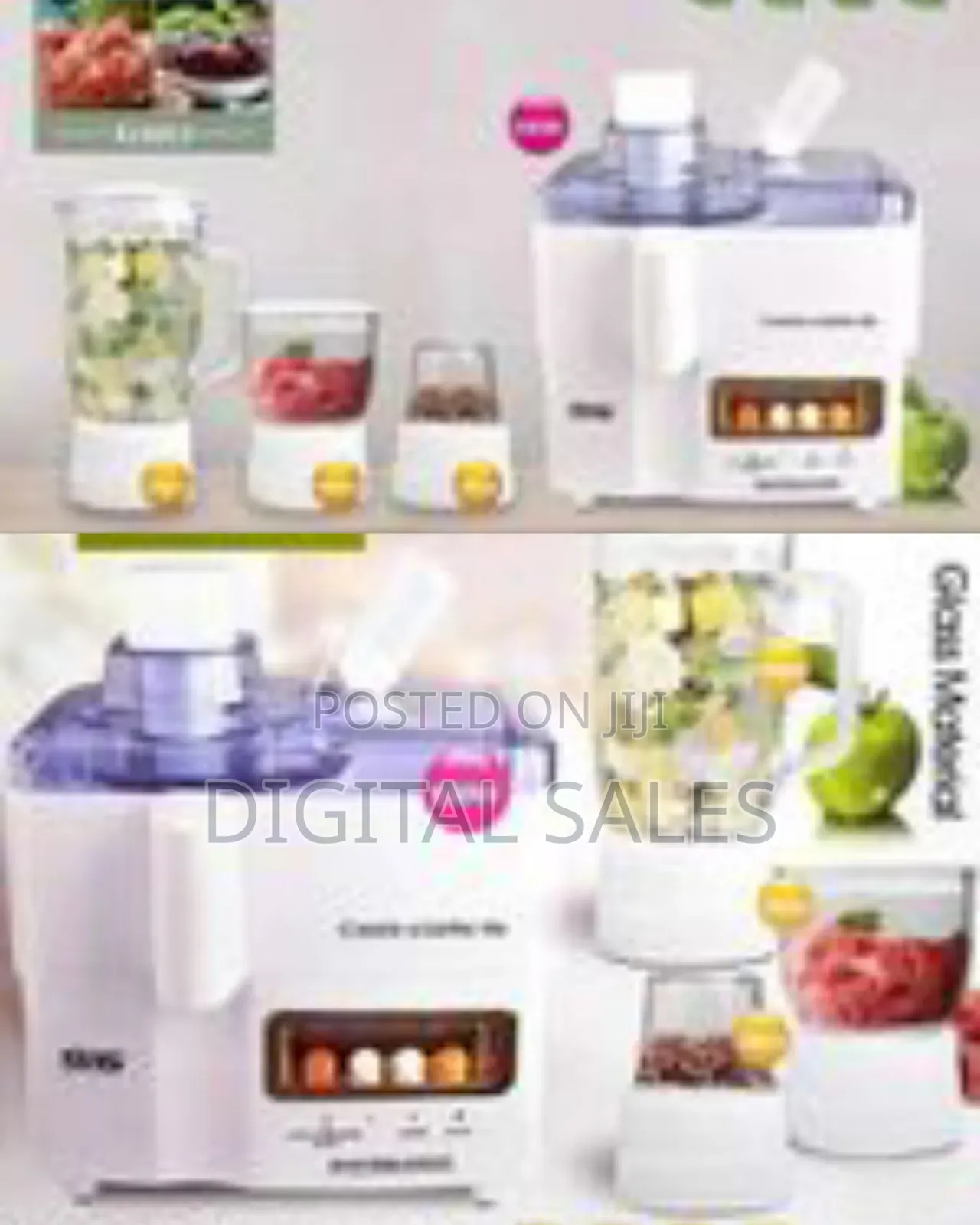 DSP 4 In1 Glass Food Processor,Extractor,Mixer, Blender-White