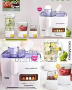 DSP 4 In1 Glass Food Processor,Extractor,Mixer, Blender-White