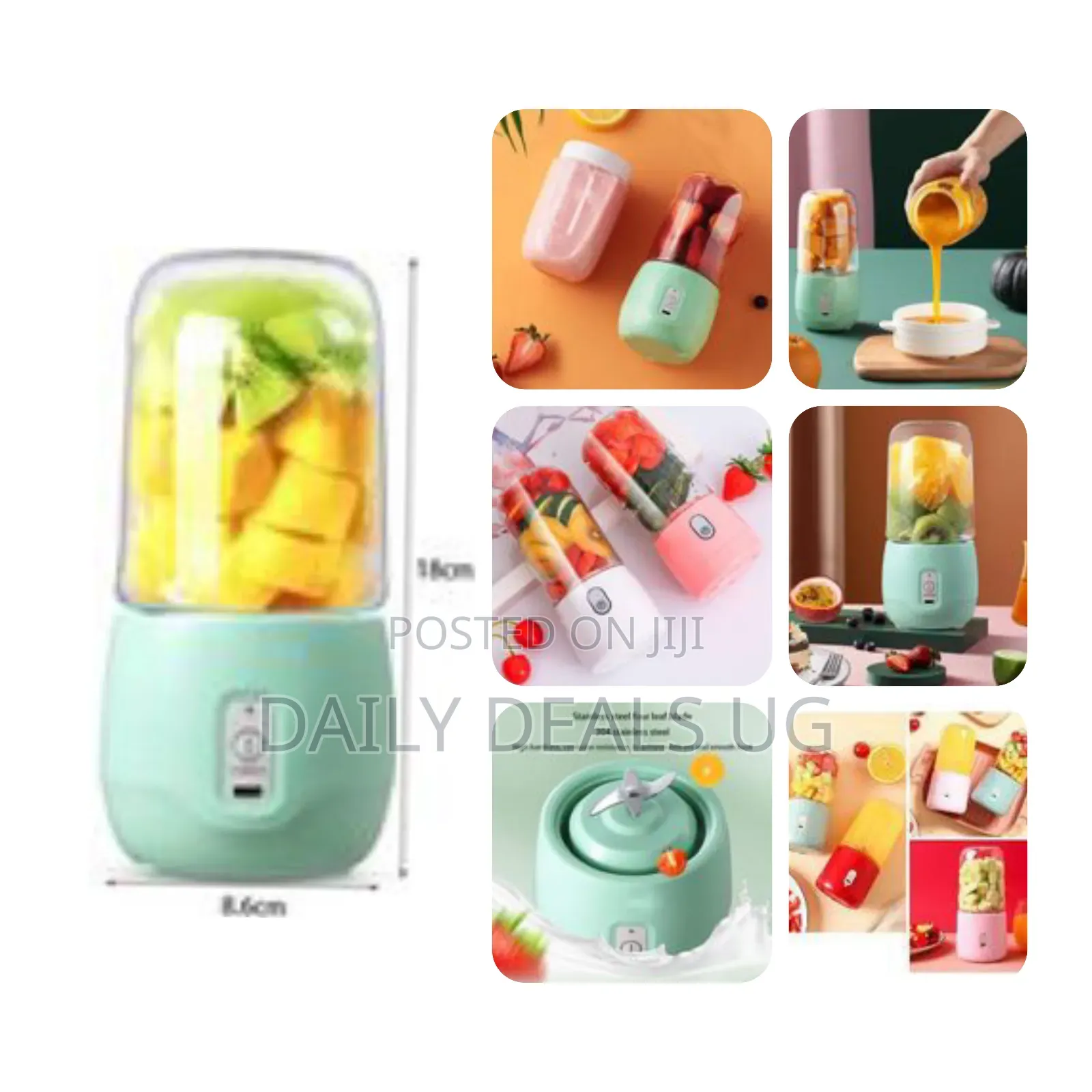 Portable Small Electric Juicer Cup Fruit Vegetable Mixer Ice Smoothie