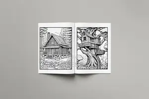 House Coloring Book for Adults and Teens.